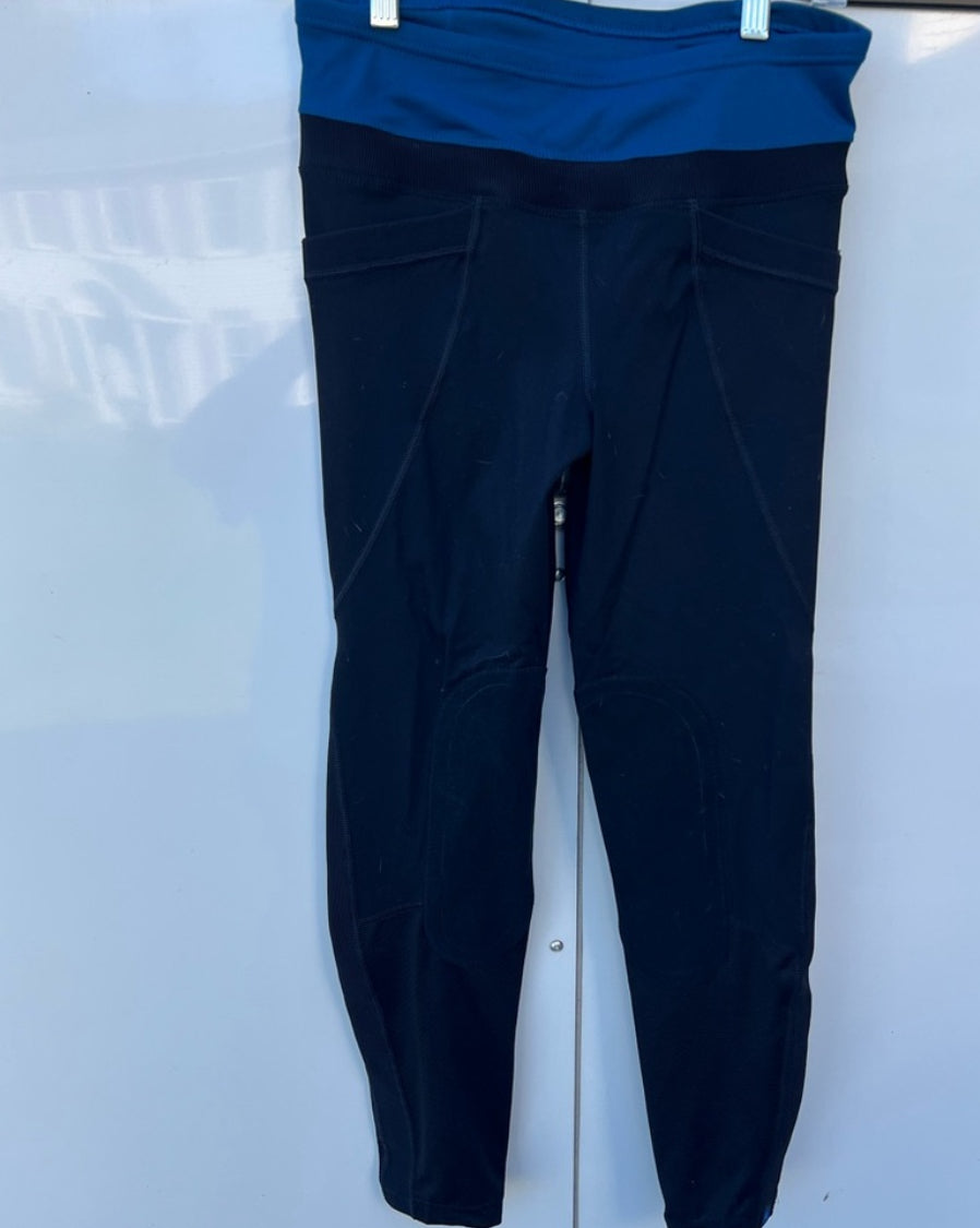 Irideon Black ladies pull on tights Large