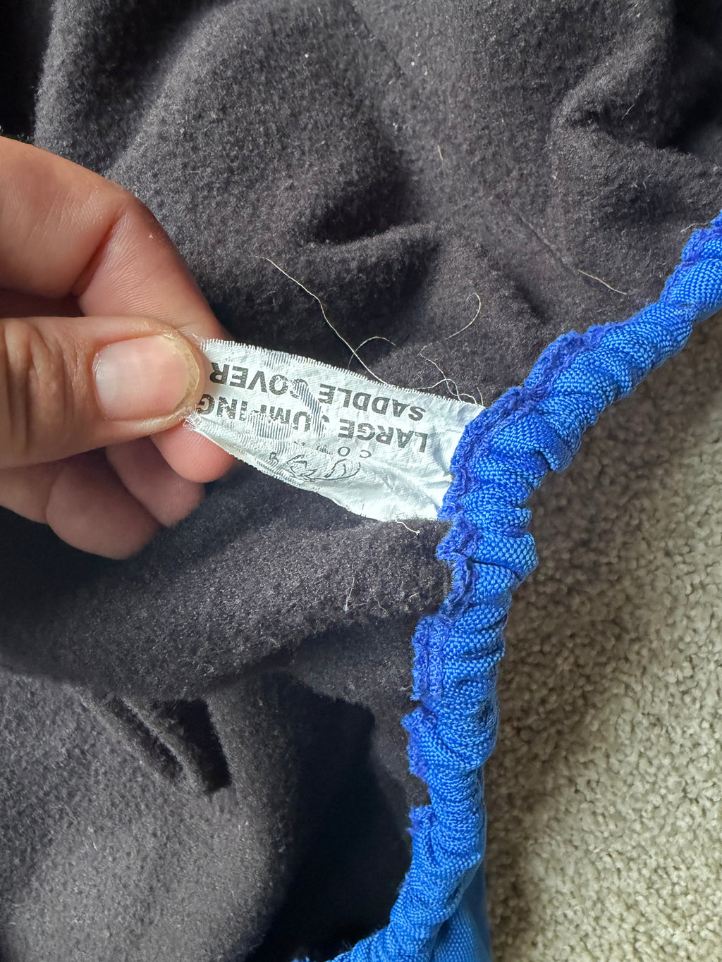 County Saddlery logo fleece lined cover
