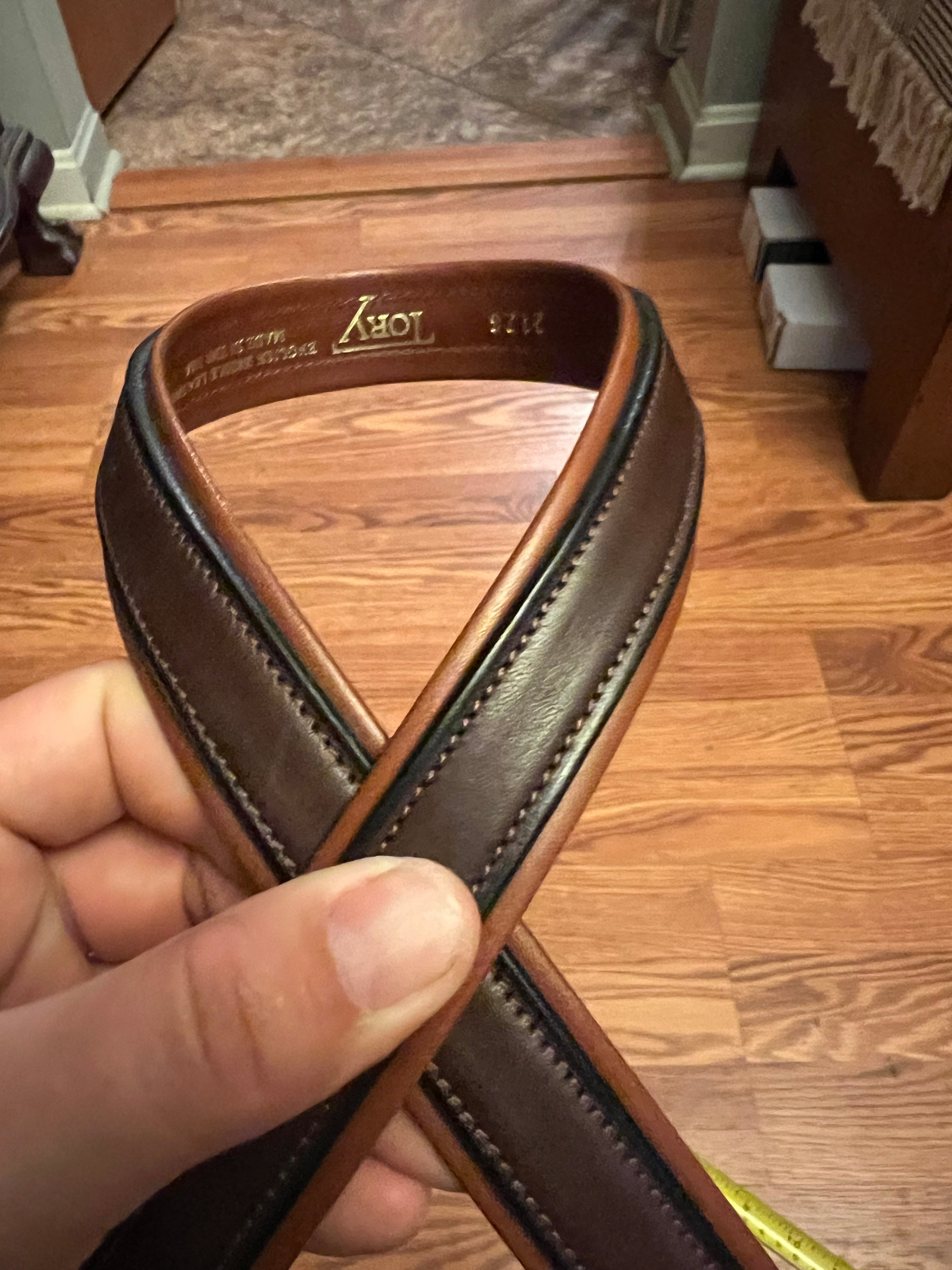 Tory leather show belt