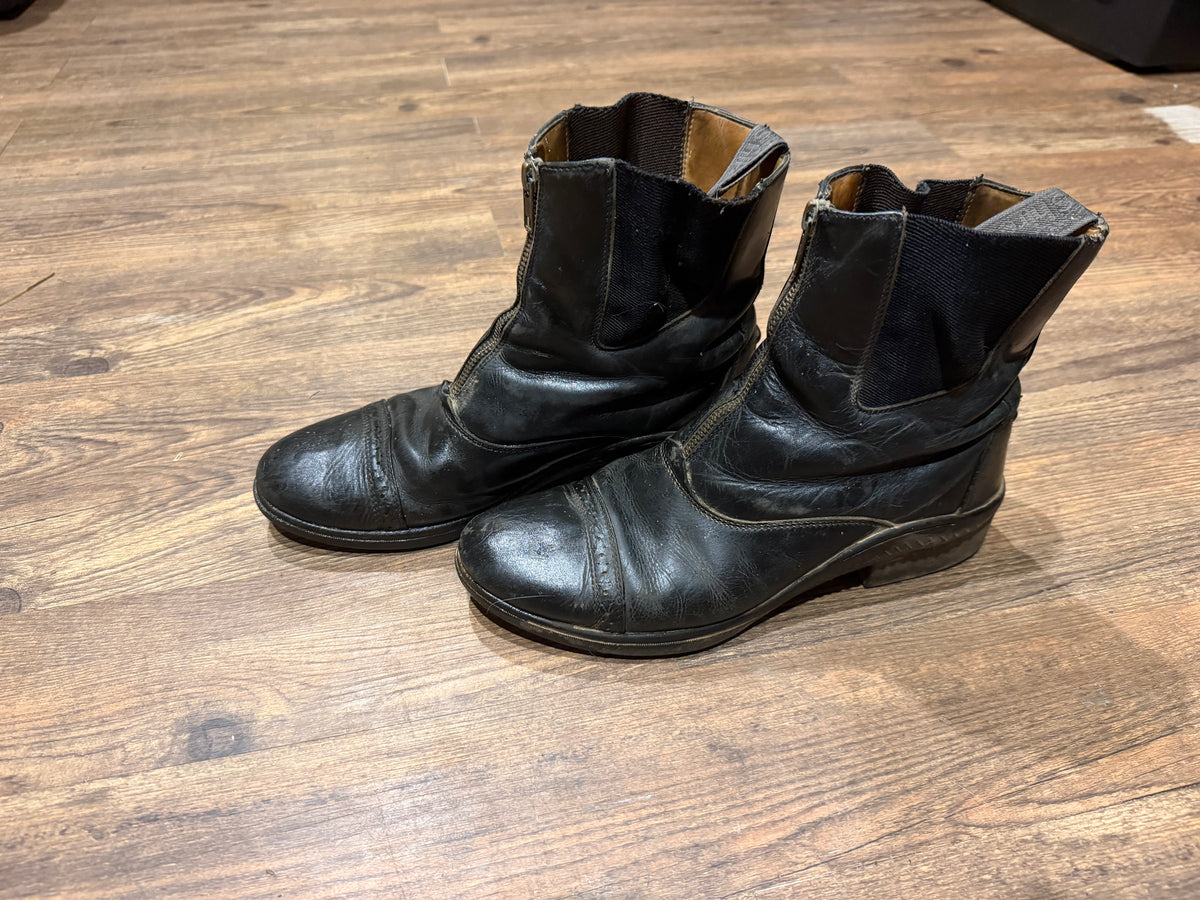 Shires 41 black leather paddock boots
