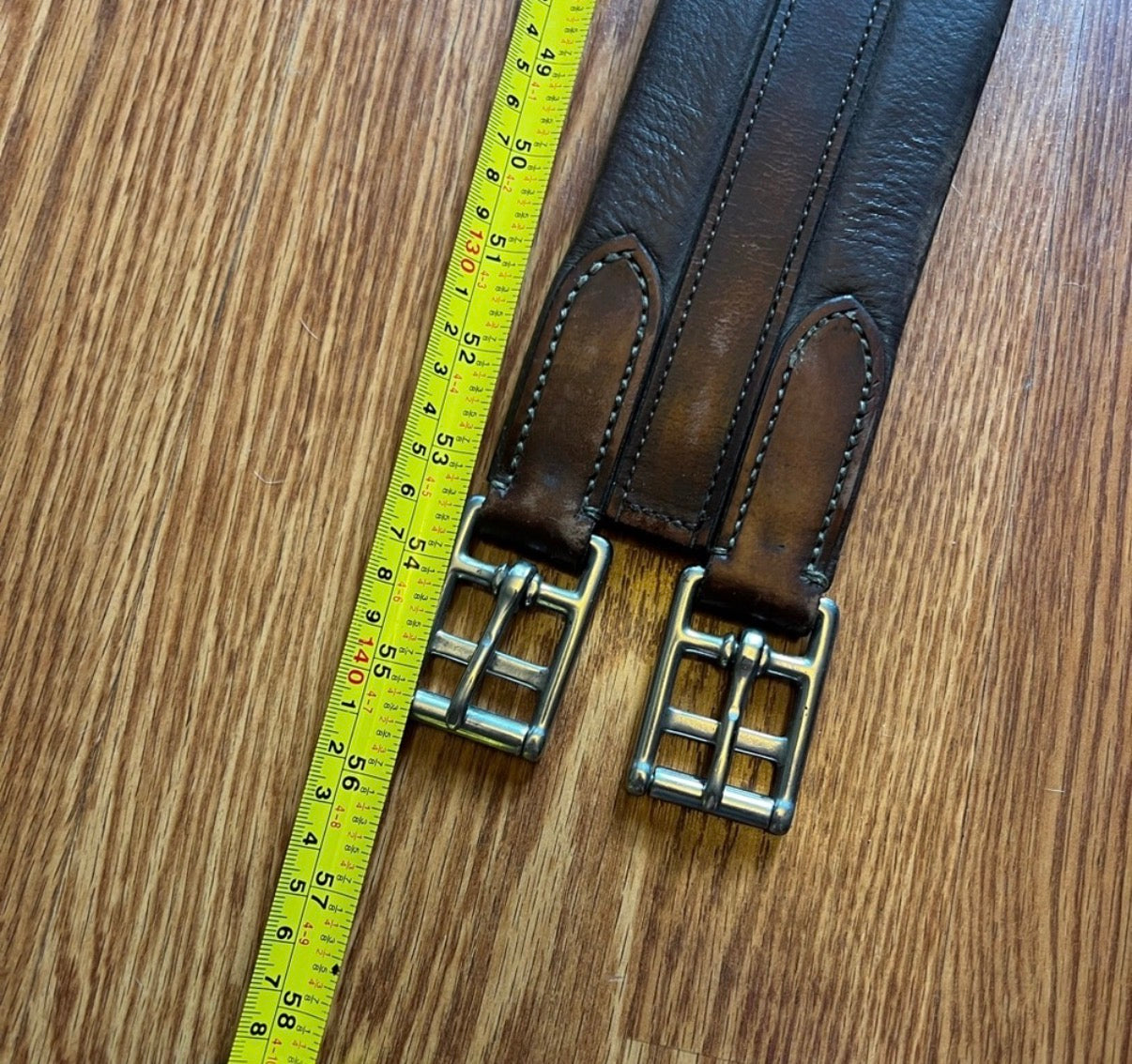 55” leather show girth