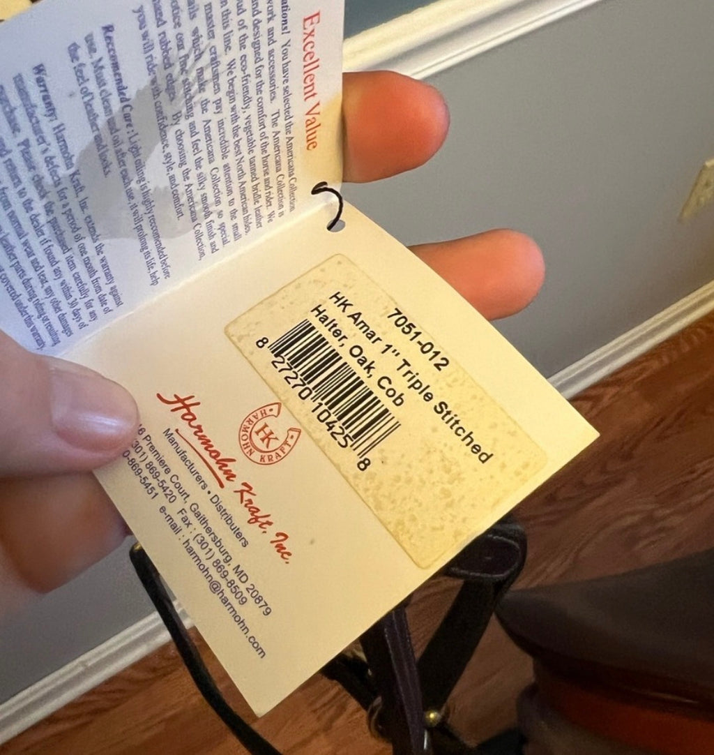 HK Americana cob leather halter