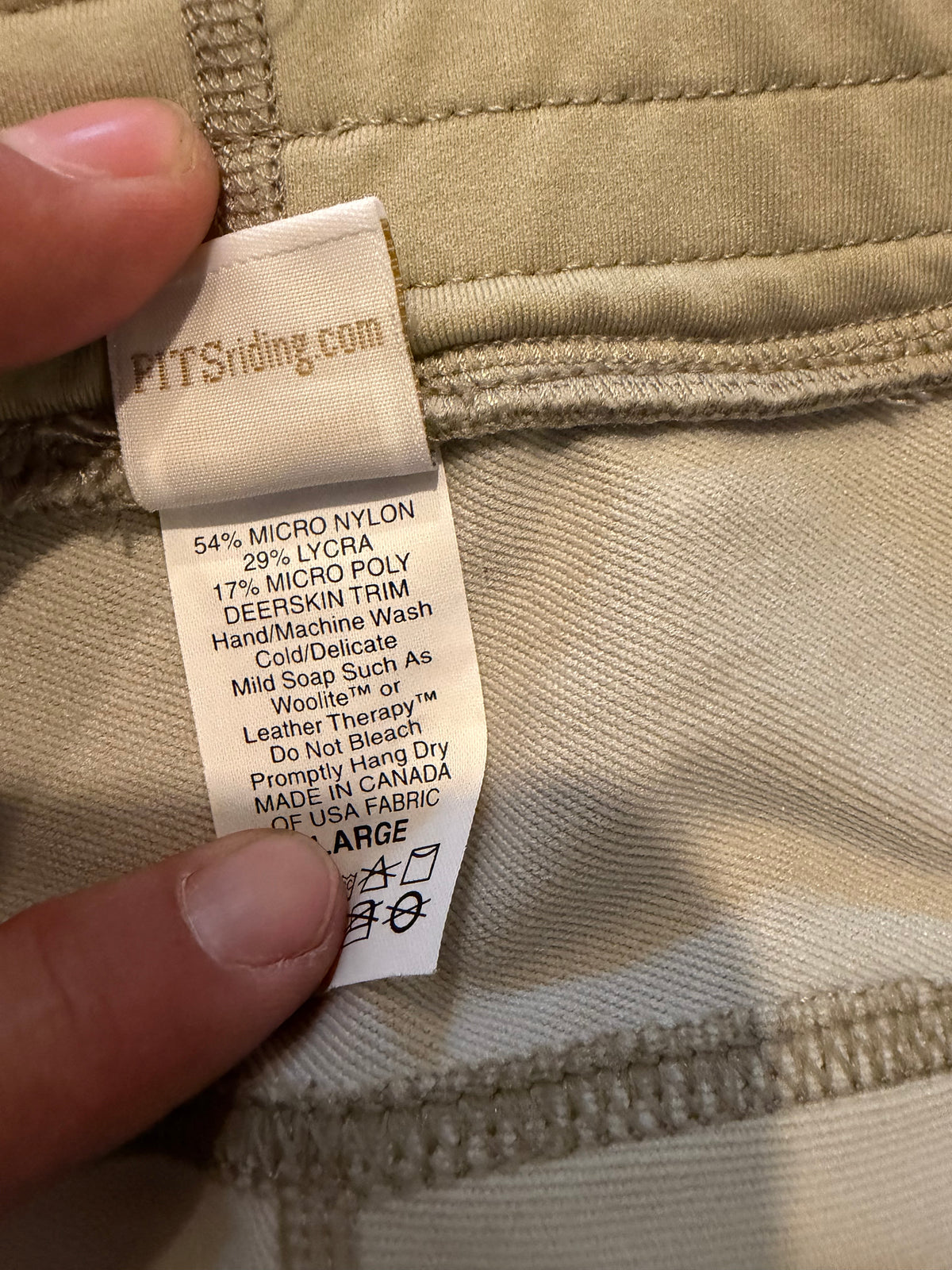 FITS LARGE Full Seat Leather Breeches tan