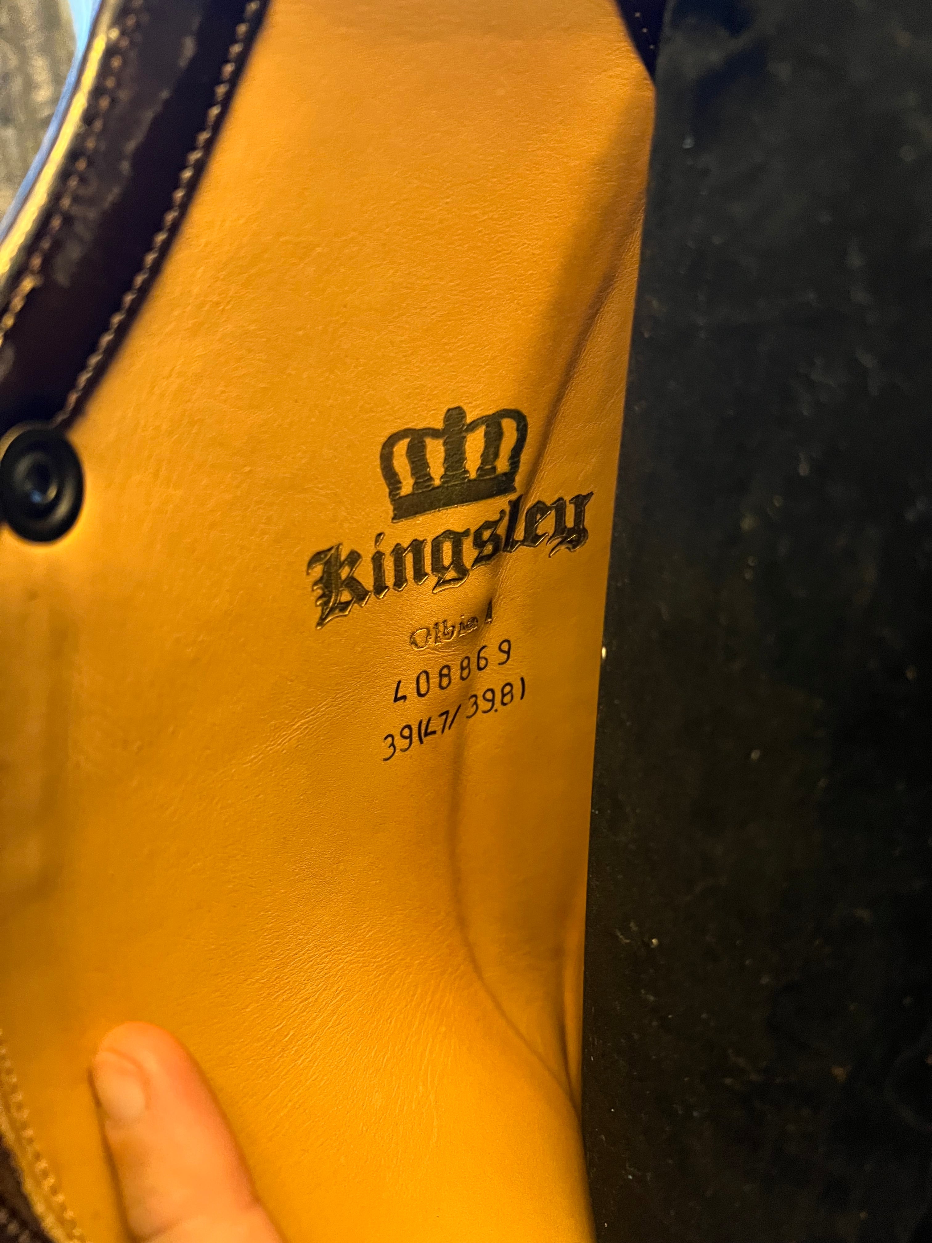 Kingsley Brown dress boots 39, full calf