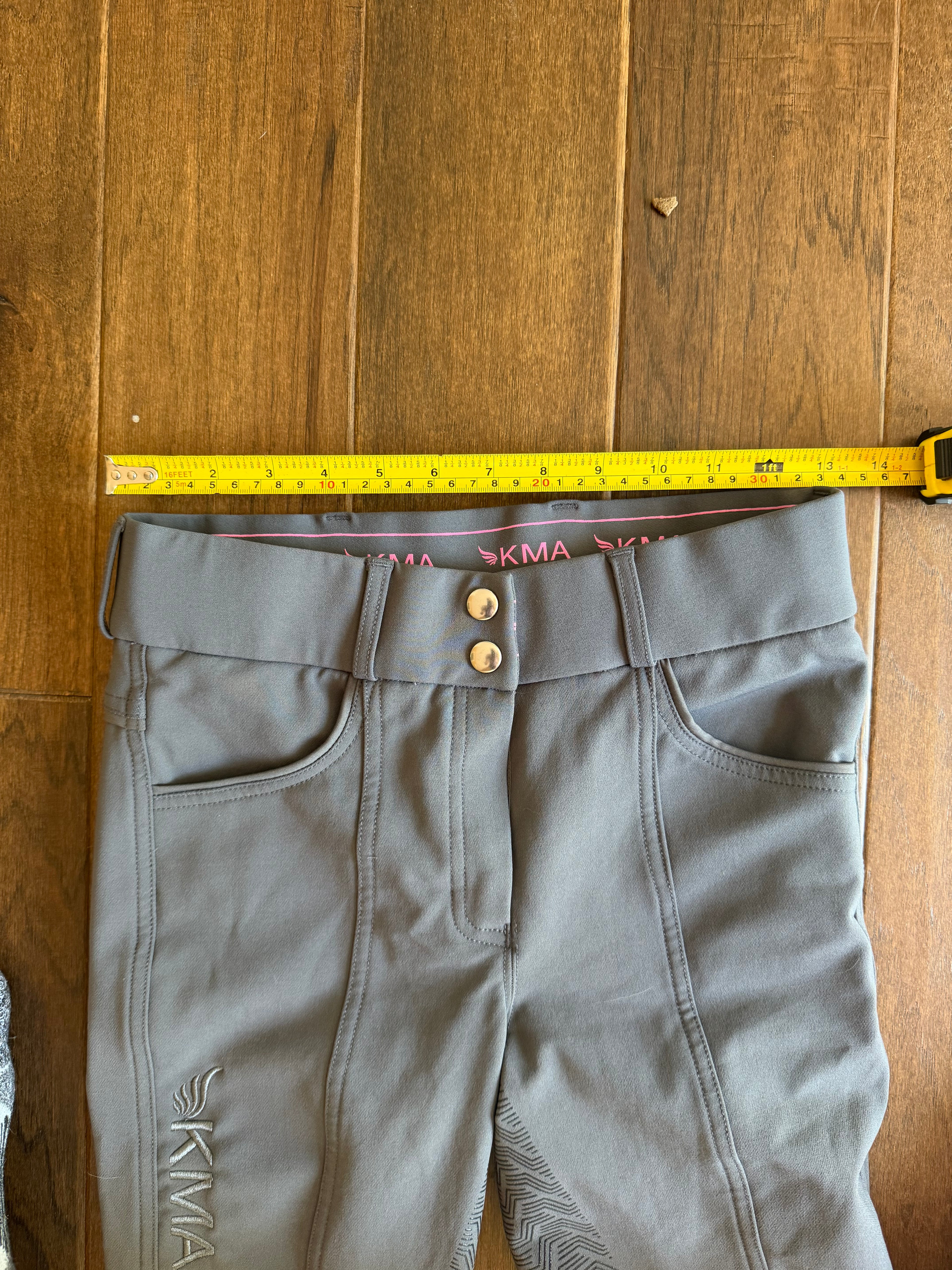 KMA full seat grip breeches - grey 28