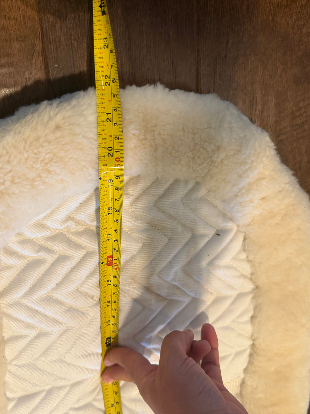 Fleeceworks sheepskin wool dressage pad