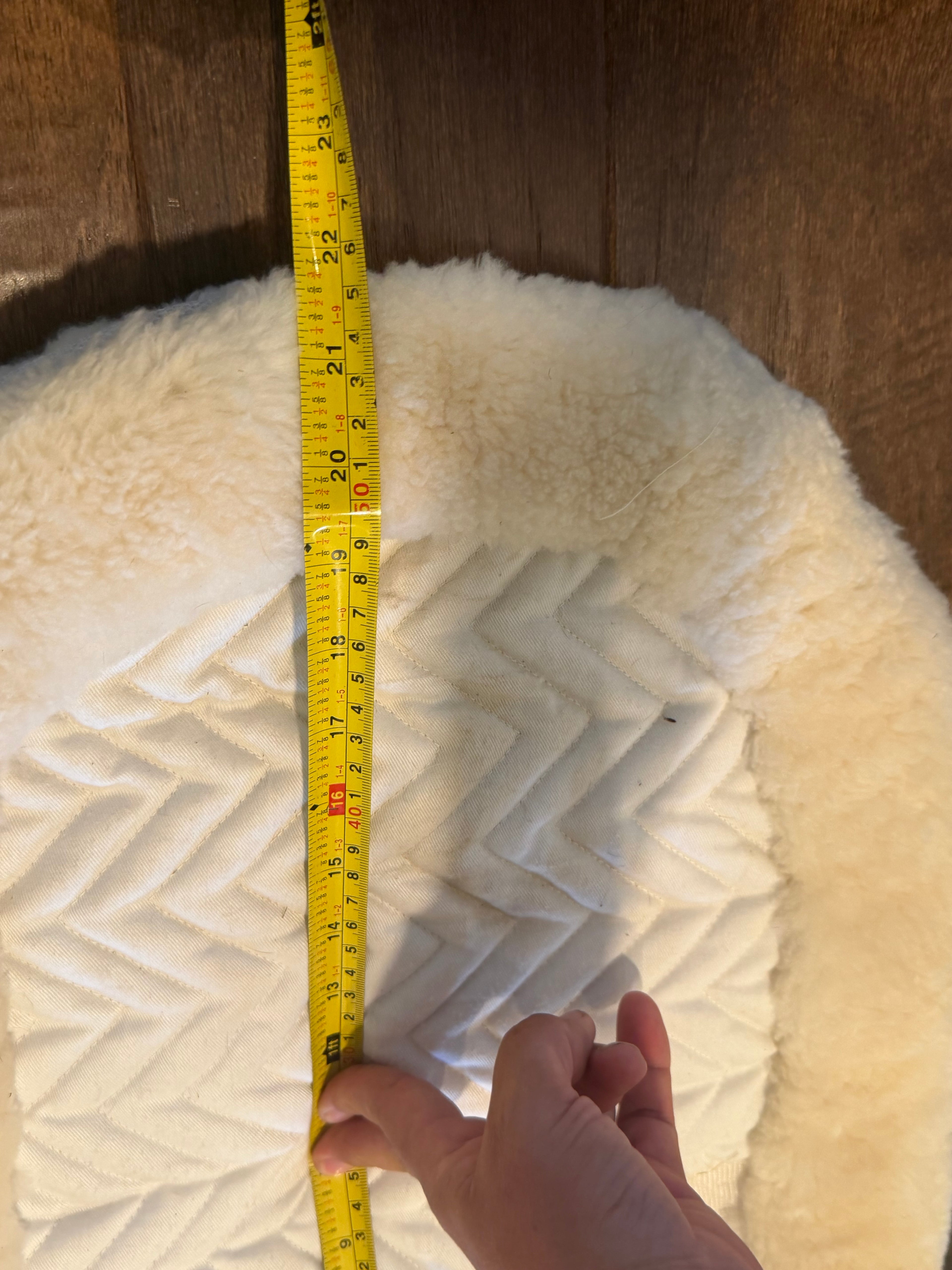 Fleeceworks sheepskin wool dressage pad