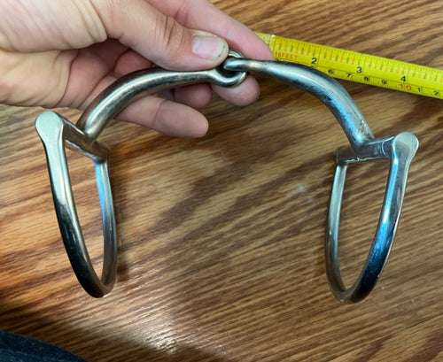 5.5" Korsteel Dee ring curved snaffle bit