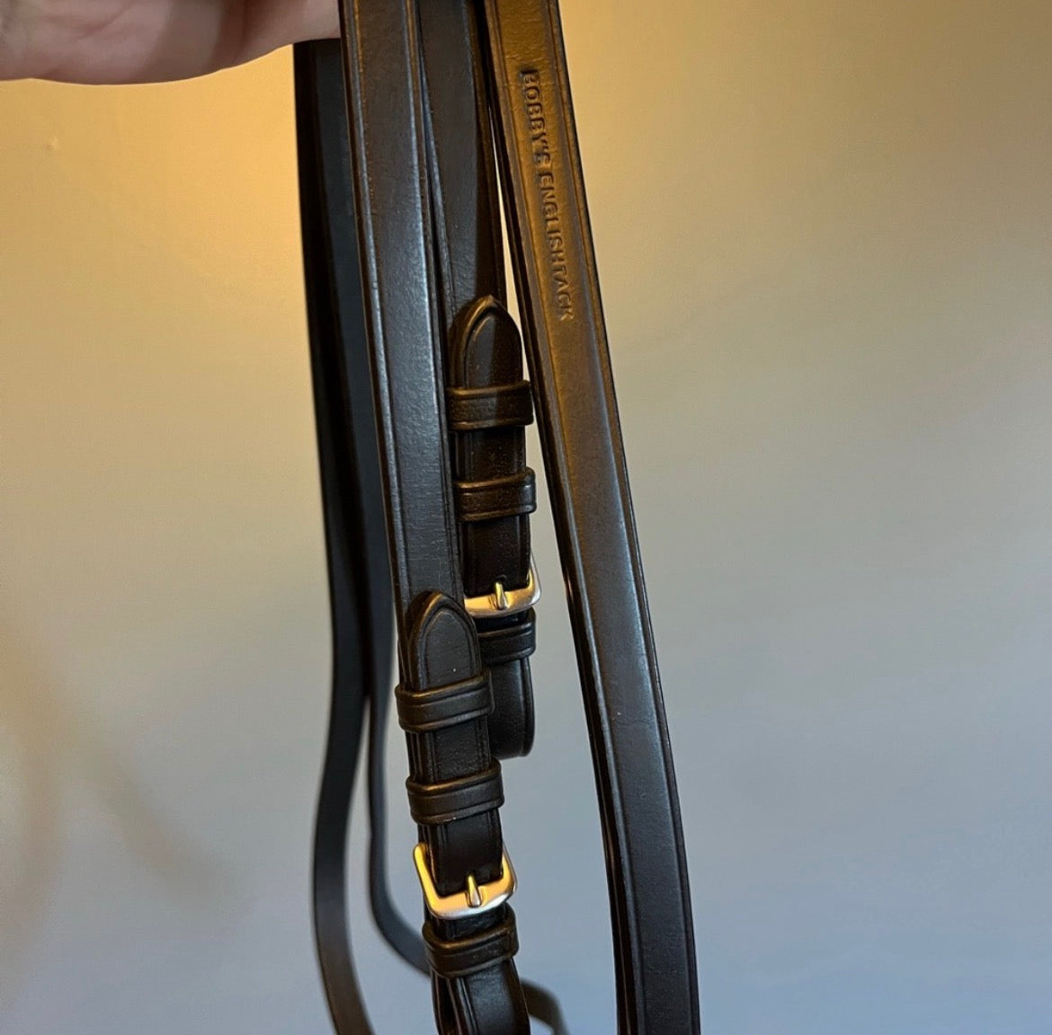 Bobby's English Tack Silver Spur Flat Leather Rein