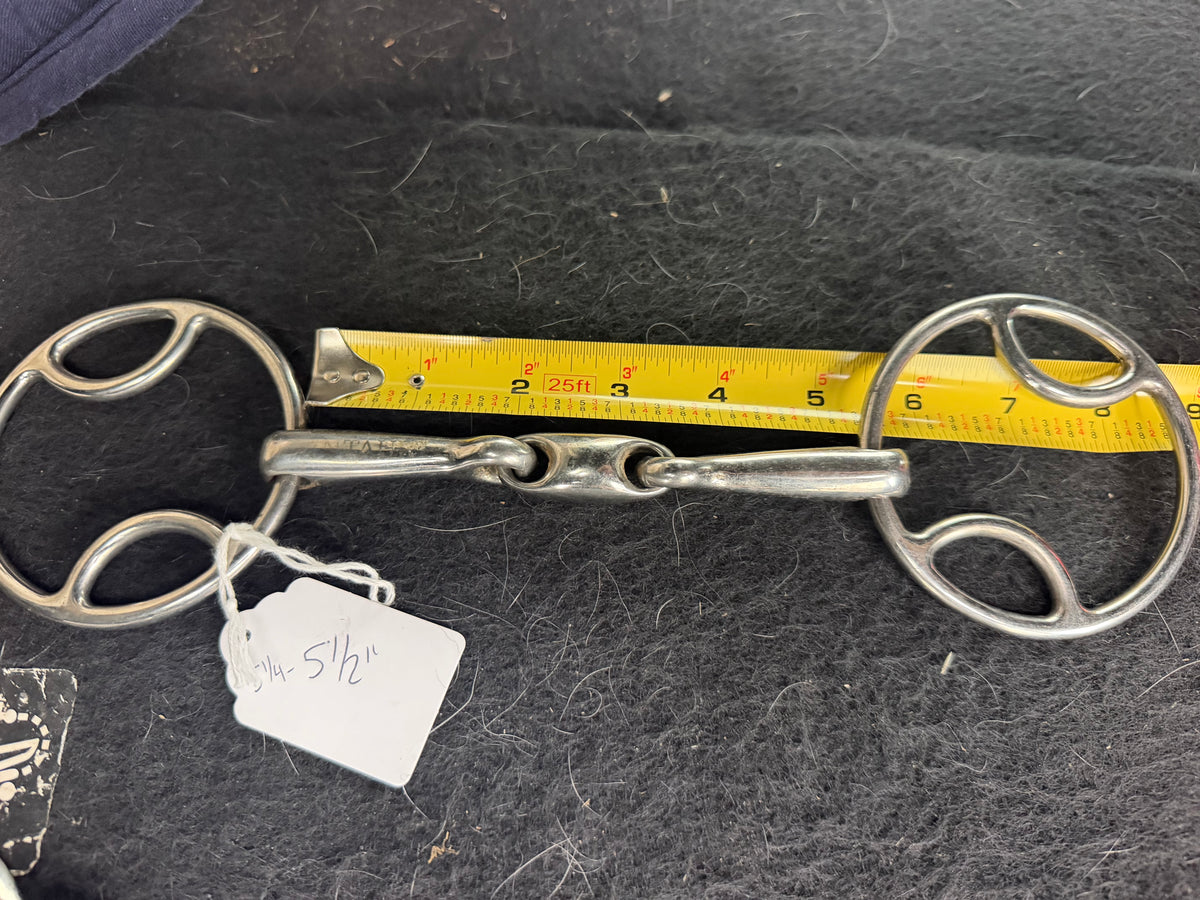 5.25” English snaffle bit lozenge link