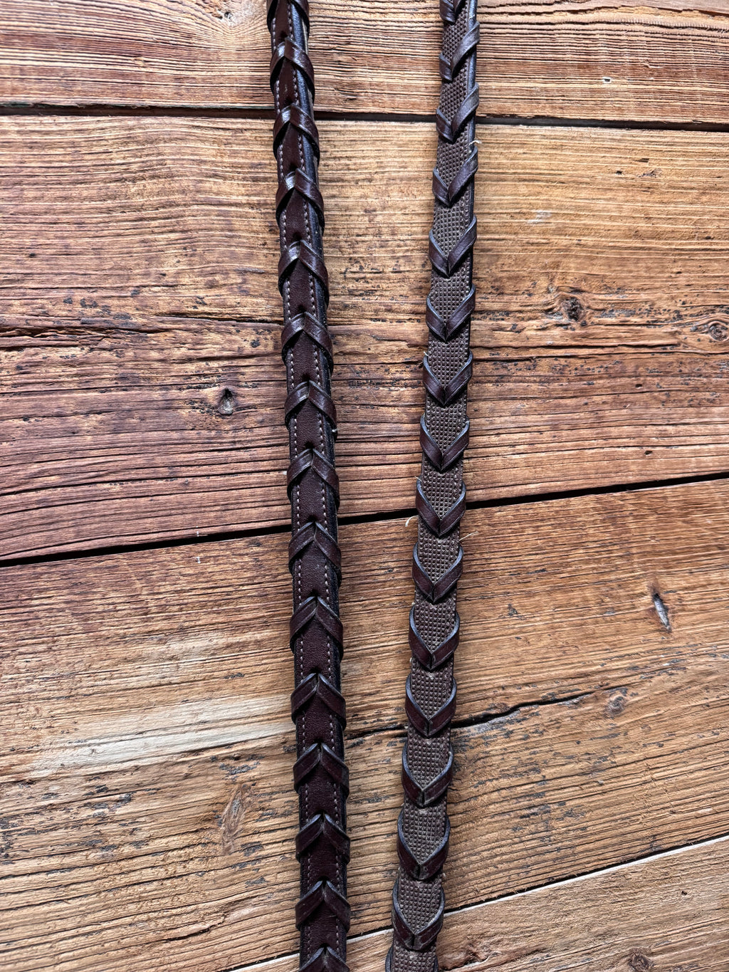 Used Red Barn rubber lined laced reins