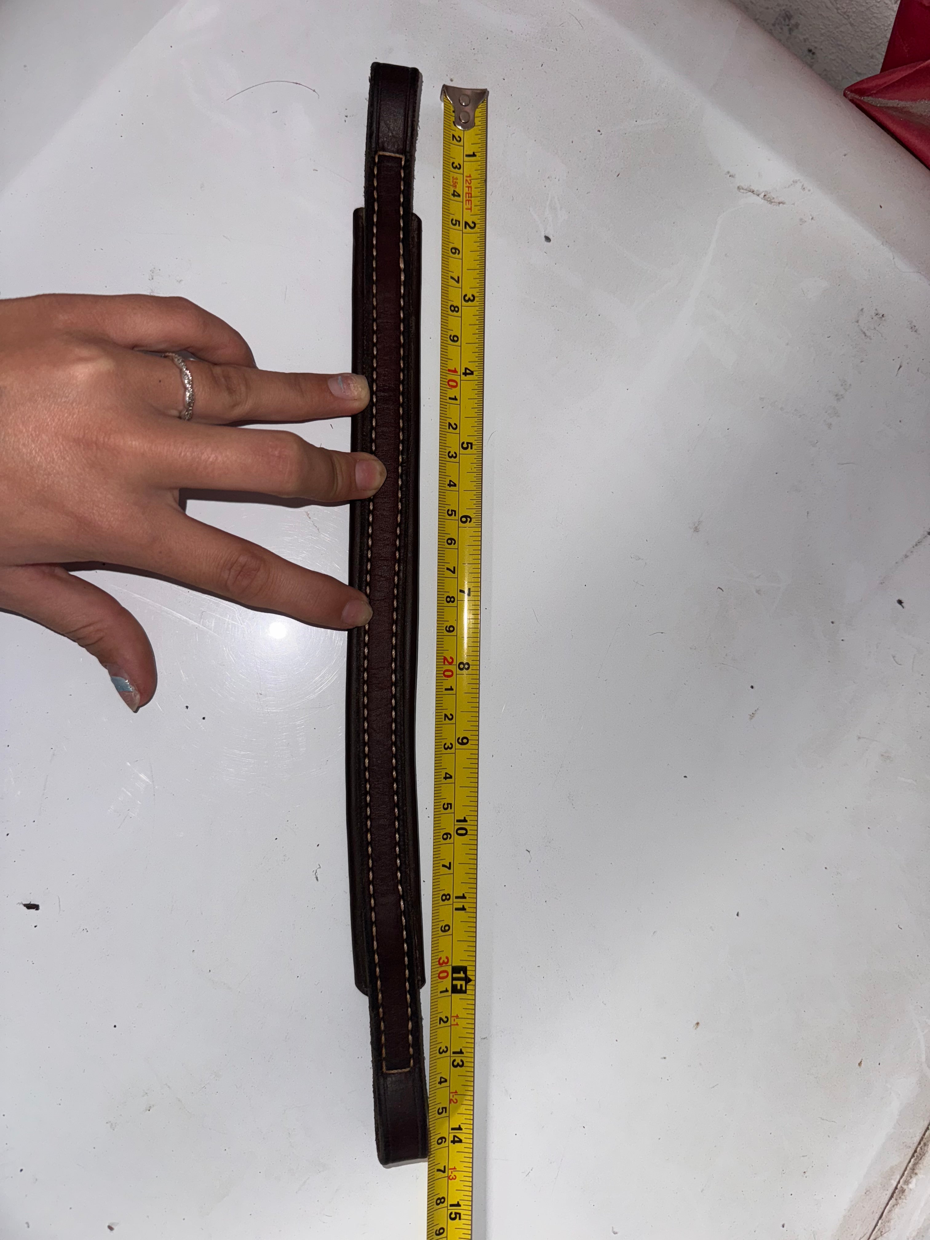 Brown leather brow band