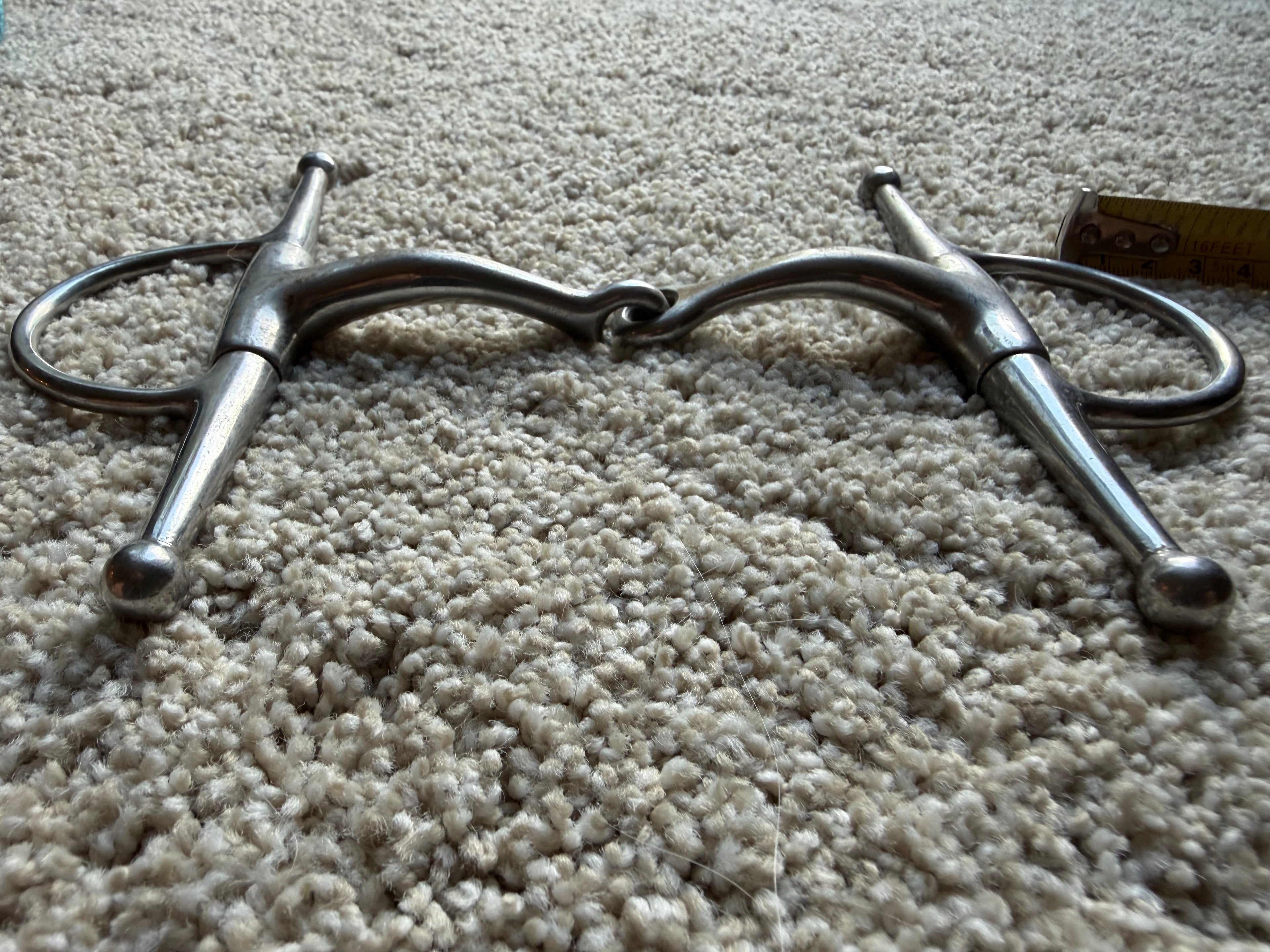 5” full cheek curved snaffle bit