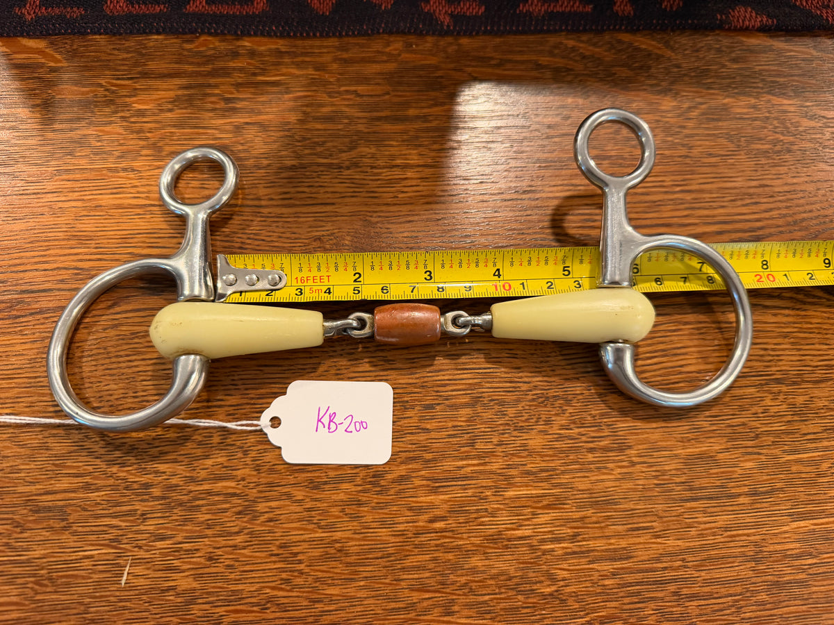 Happy Mouth rubber 5” english bit baucher with copper roller