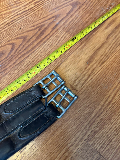 45" brown leather girth