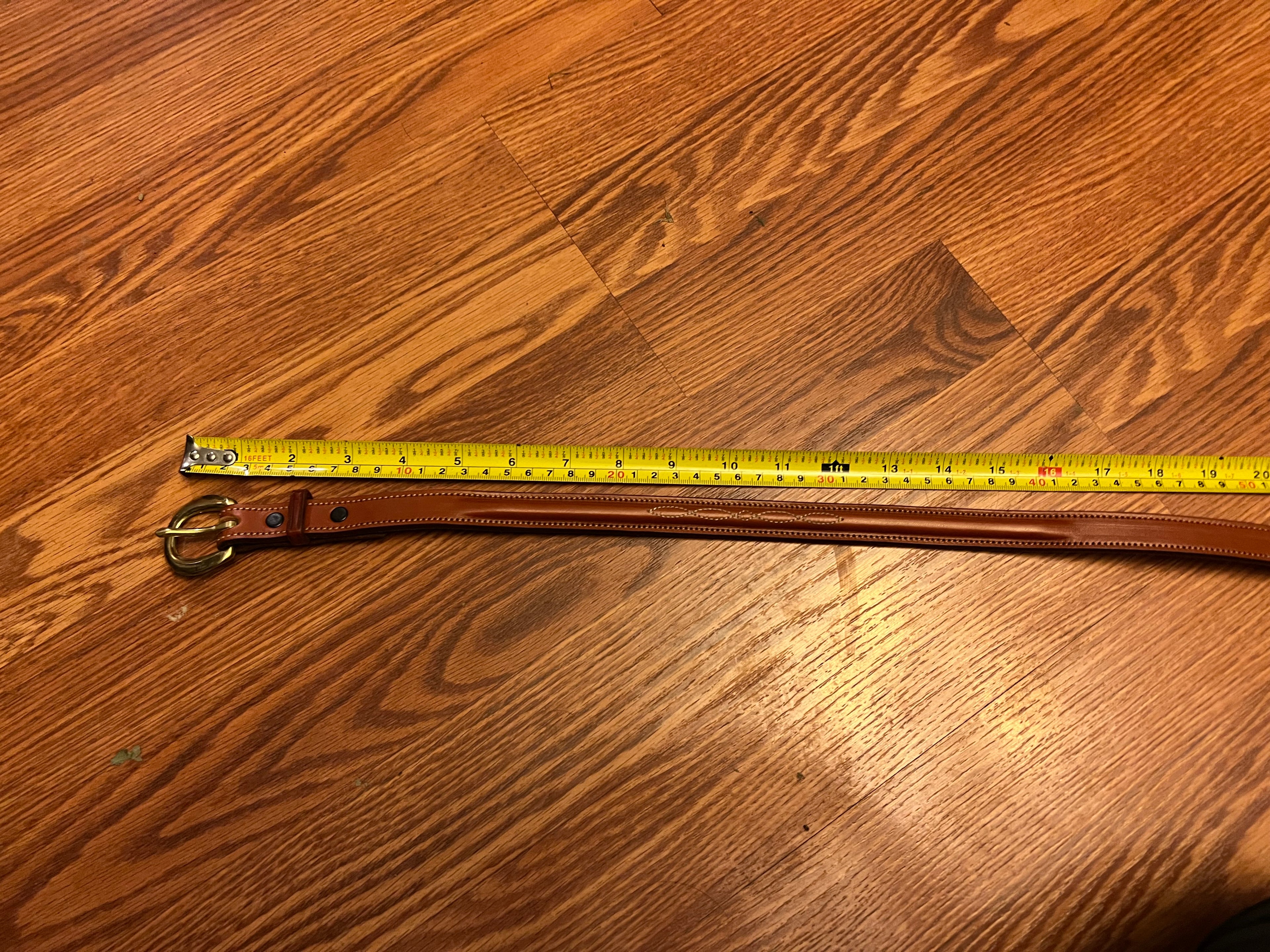 Edgewood leather show belt