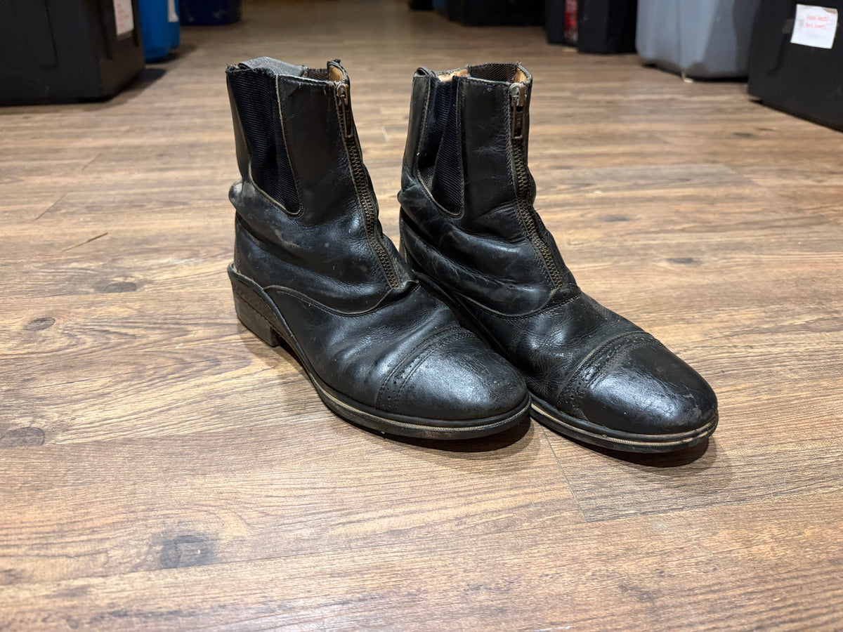 Shires 41 black leather paddock boots