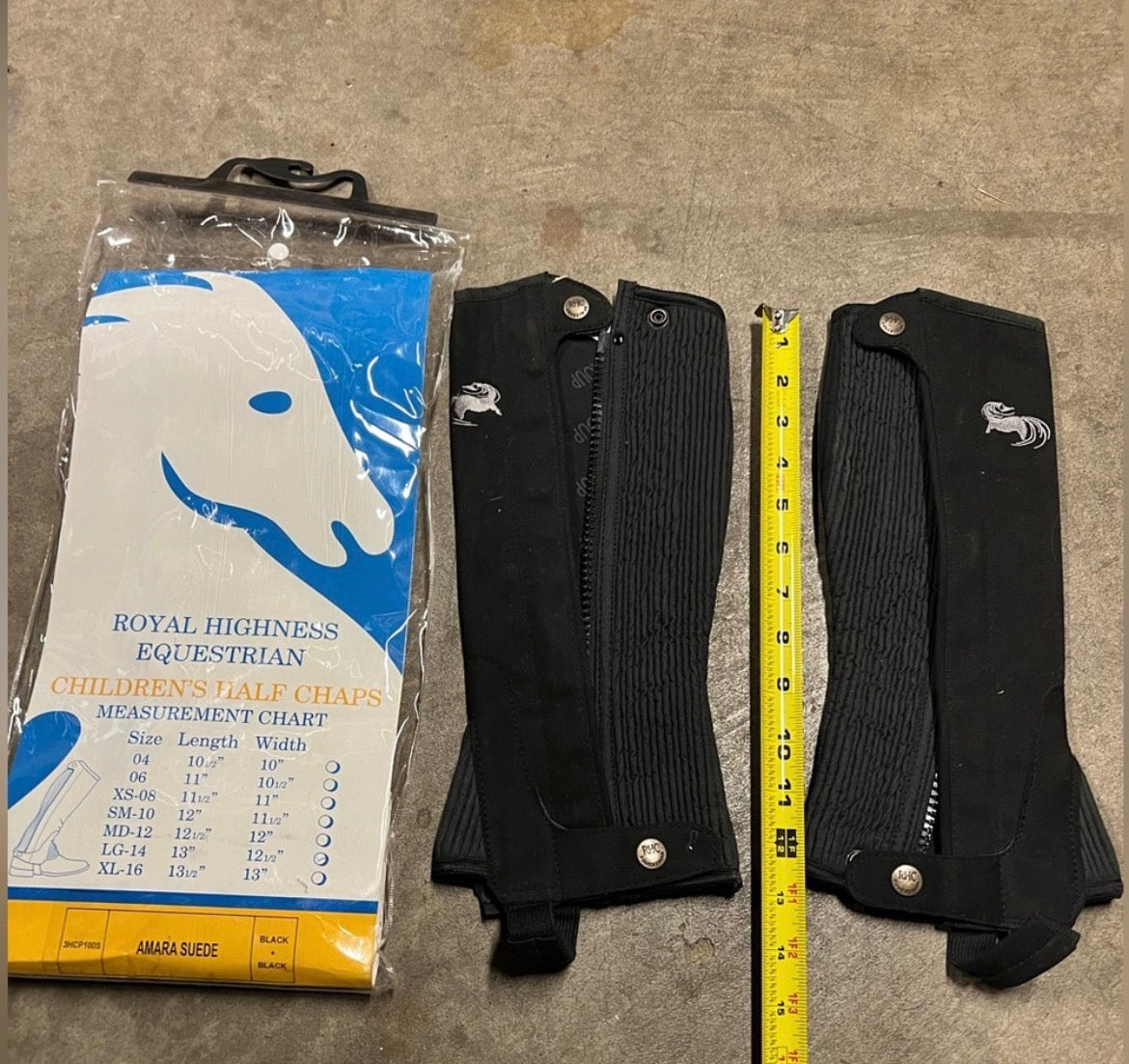 Royal Highness Equestrian Youth Large half chaps