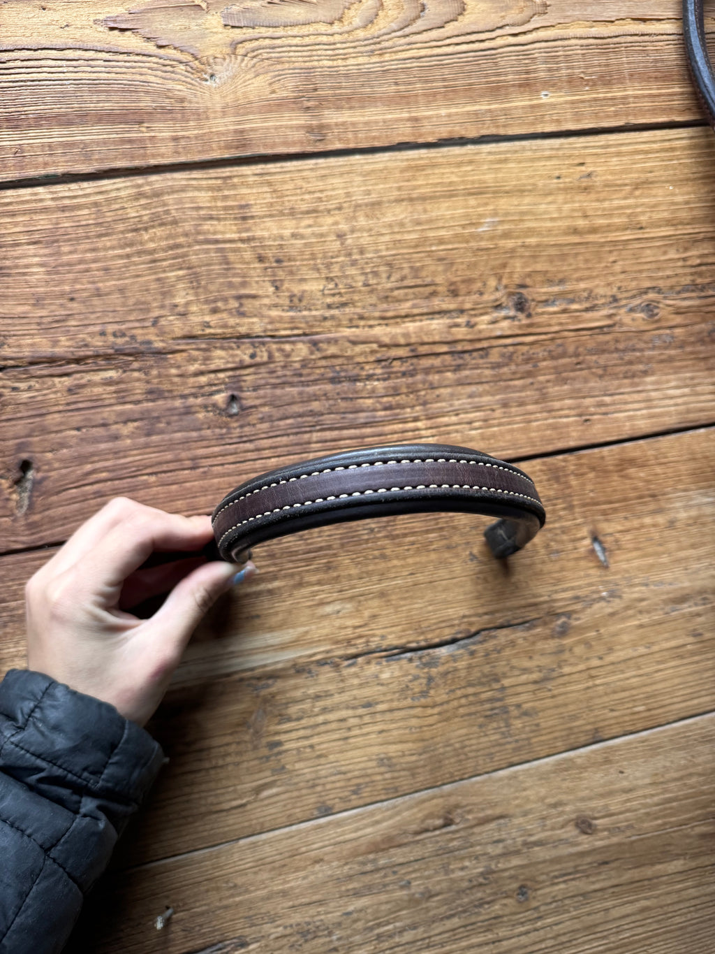 Brown leather brow band