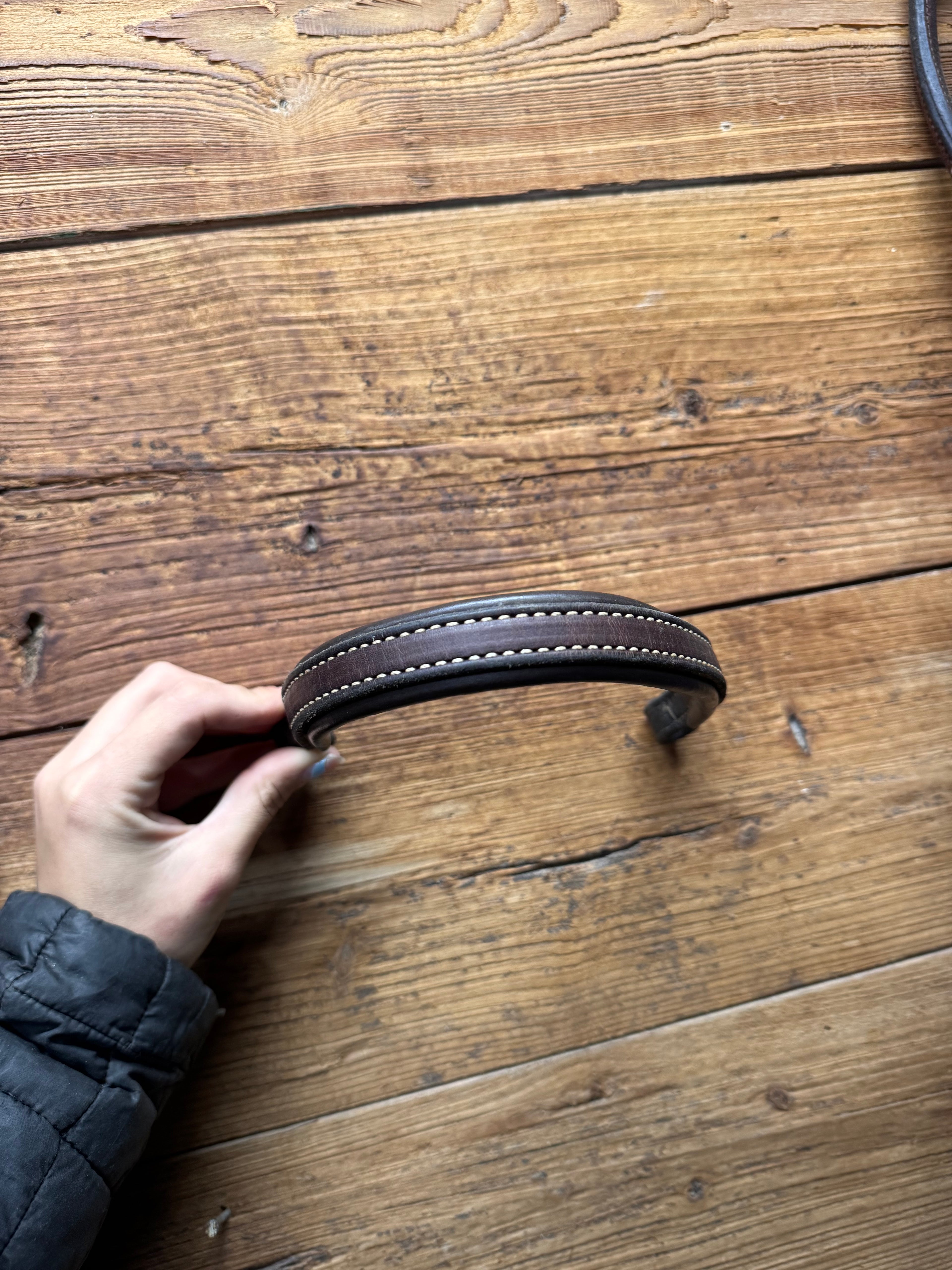 Brown leather brow band