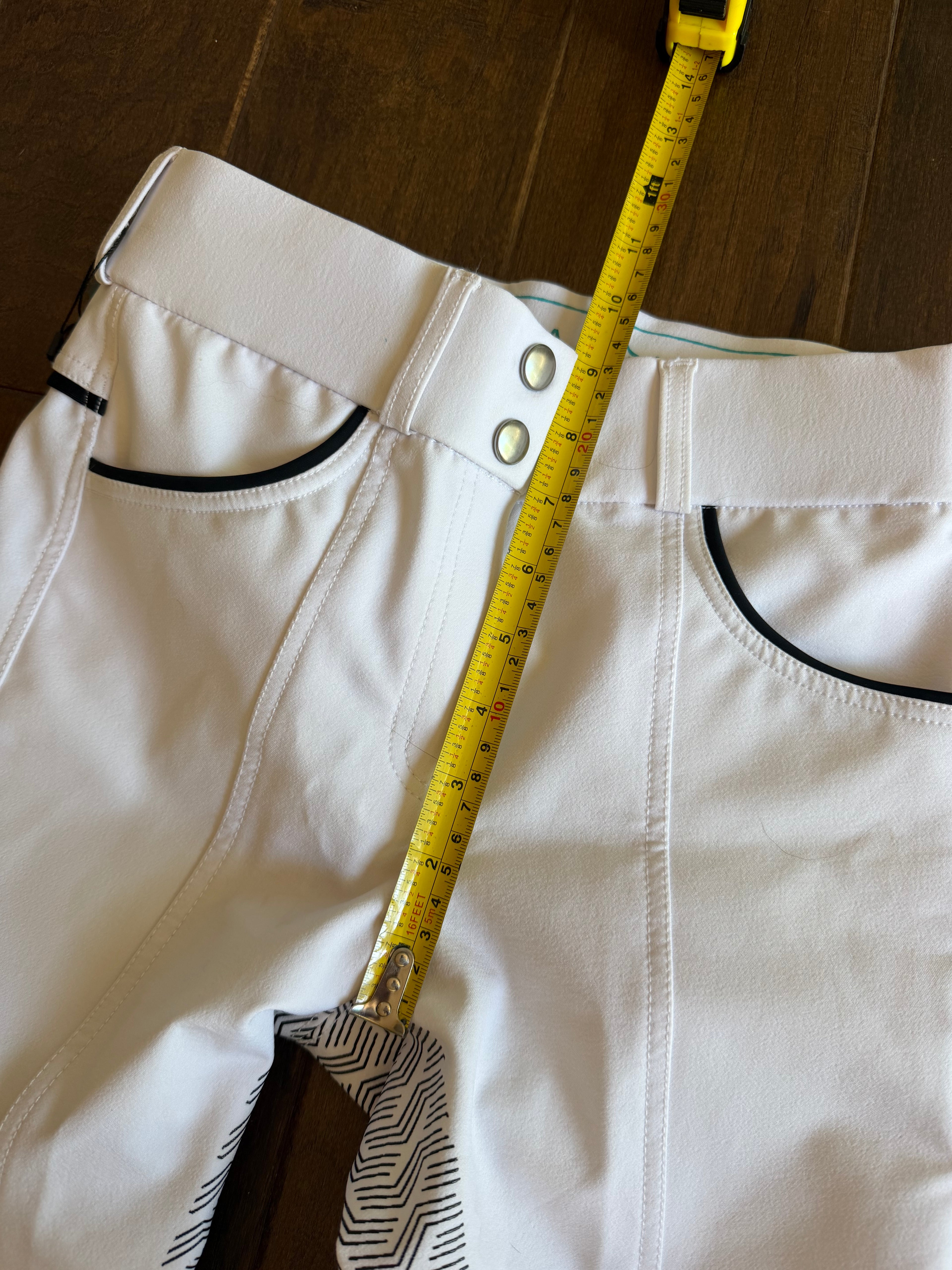 KMA full seat grip breeches - white 26
