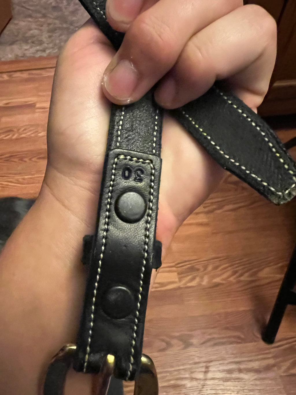 Edgewood leather show belt Black