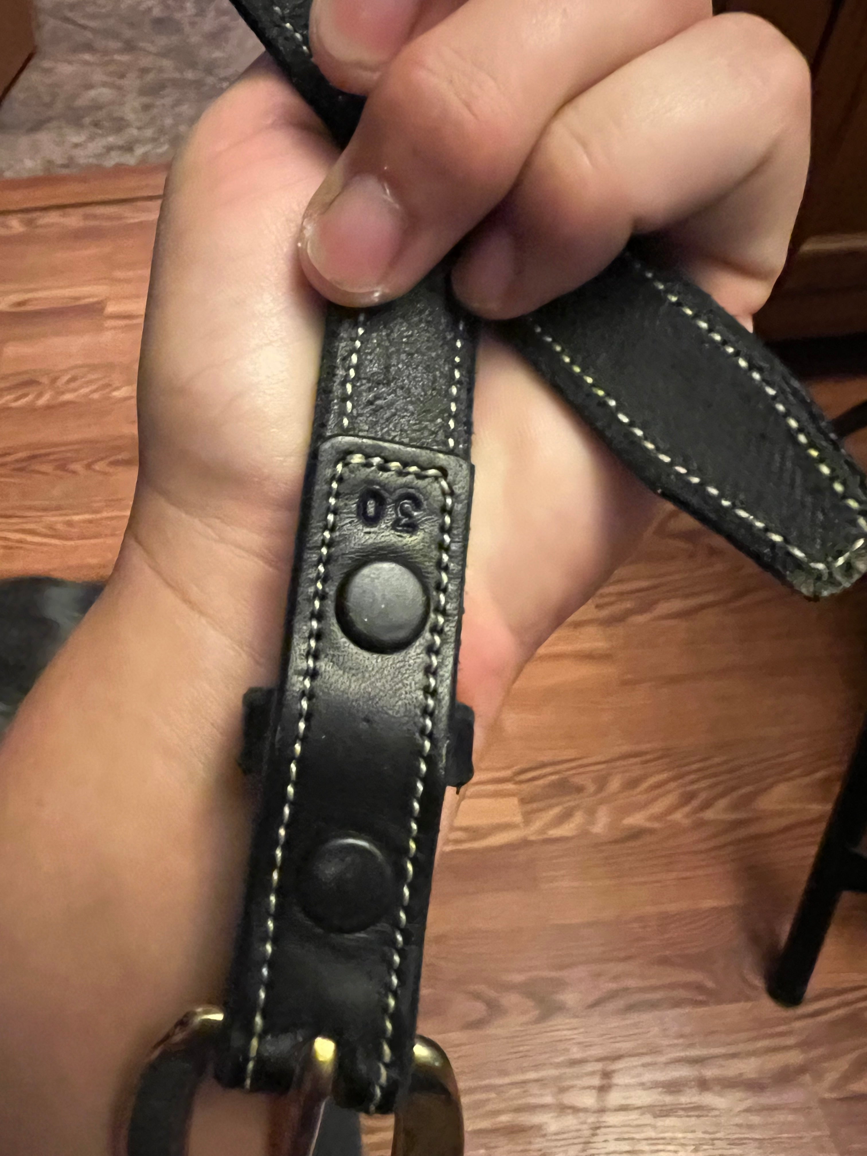 Edgewood leather show belt Black