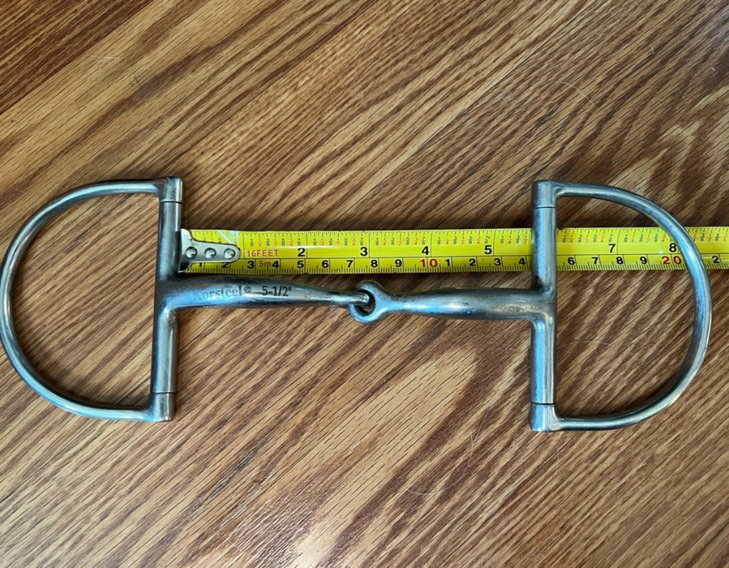 5.5" Korsteel Dee ring snaffle bit