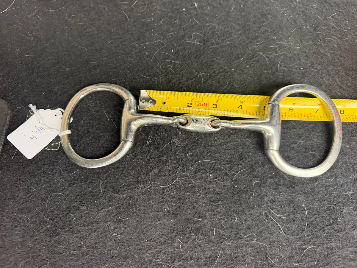 4.75” lozenge Eggbutt snaffle bit