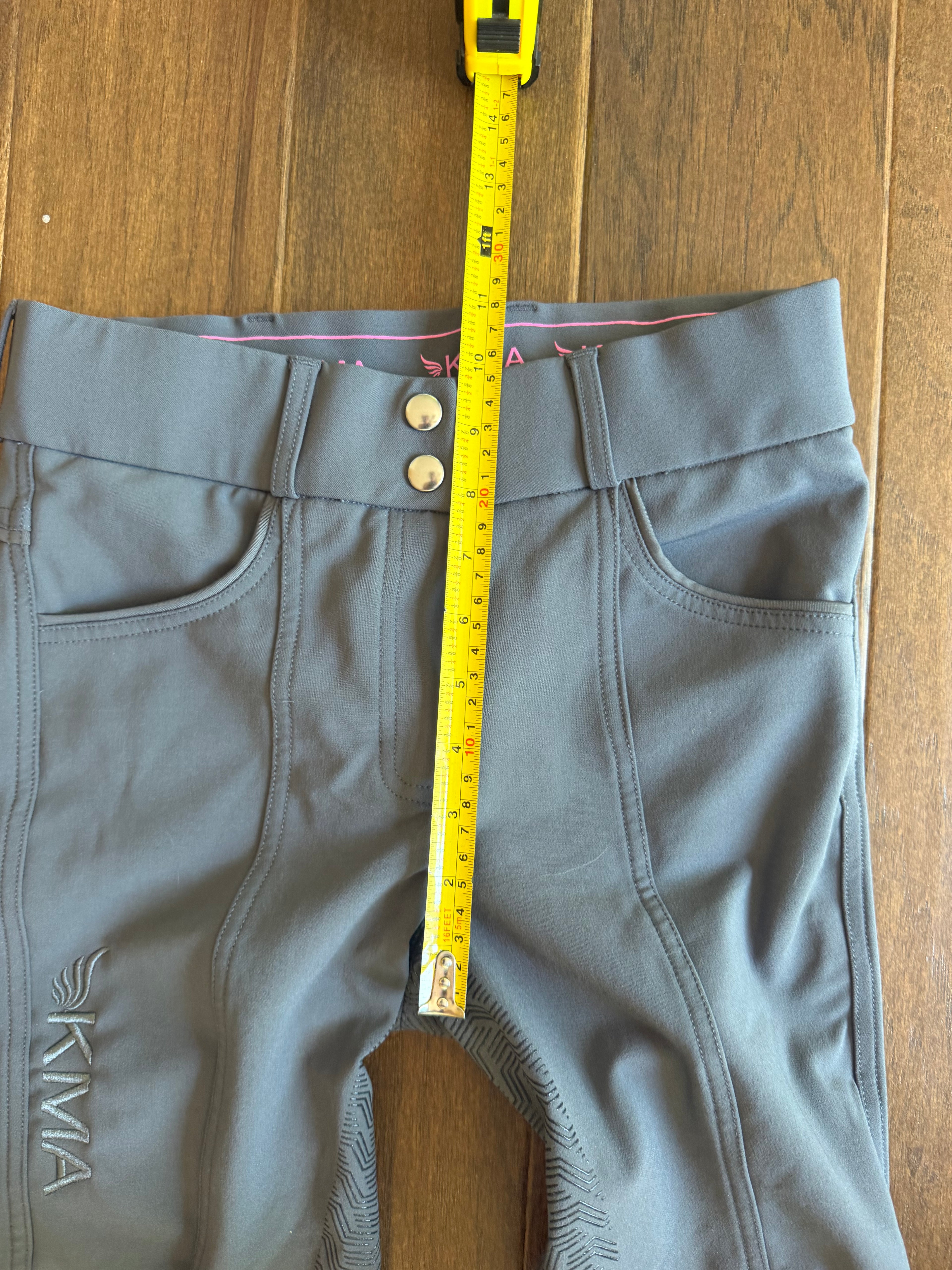 KMA full seat grip breeches - grey 28