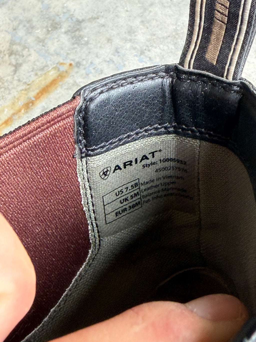Ariat 7.5 paddock boots