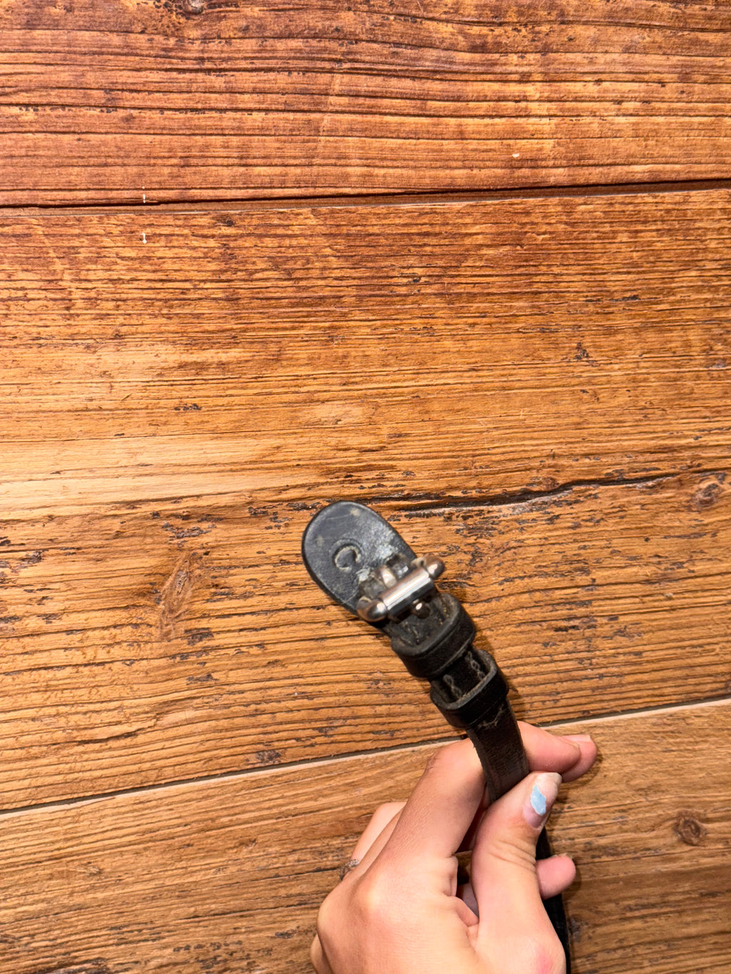 Black leather figure 8 noseband