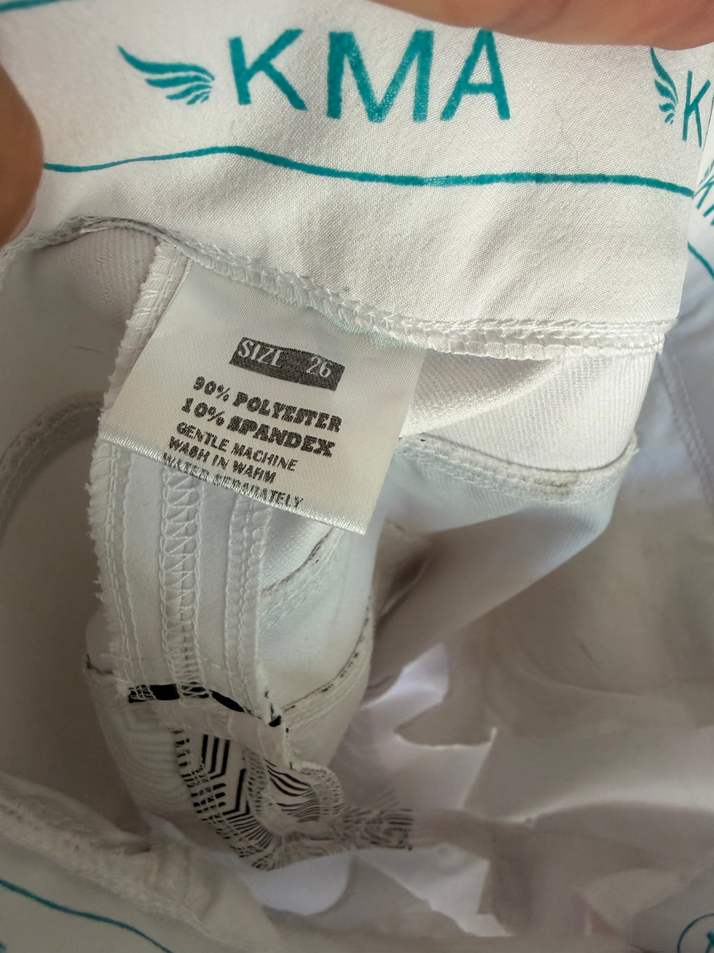 KMA full seat grip breeches - white 26