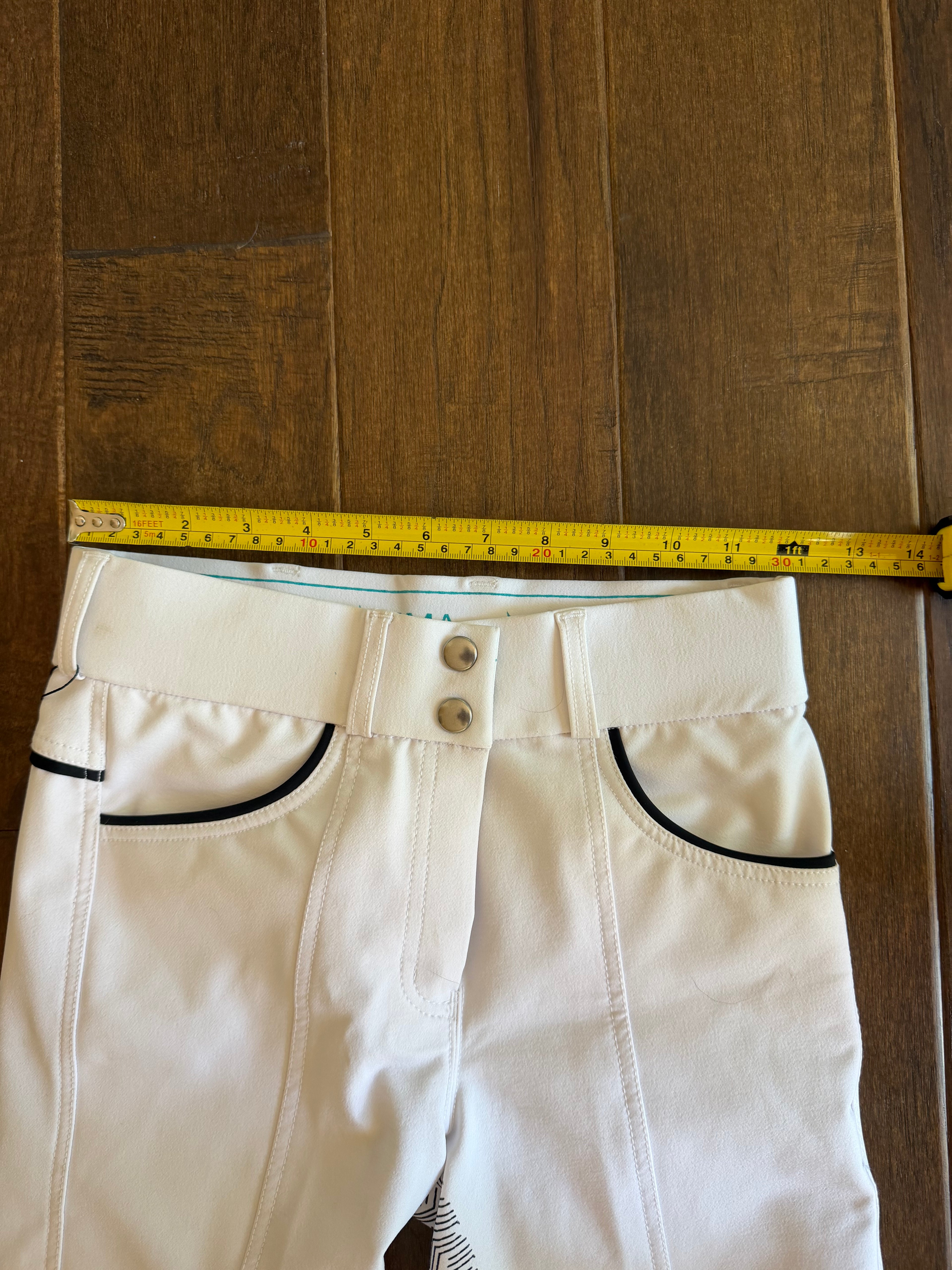 KMA full seat grip breeches - white 26