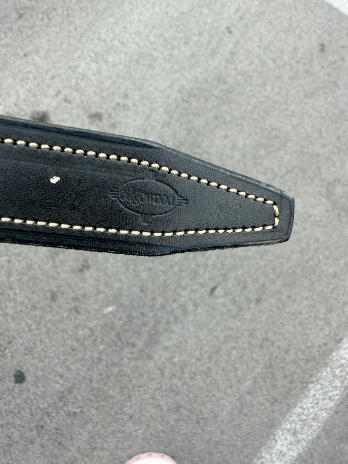 Edgewood leather show belt (black studded)