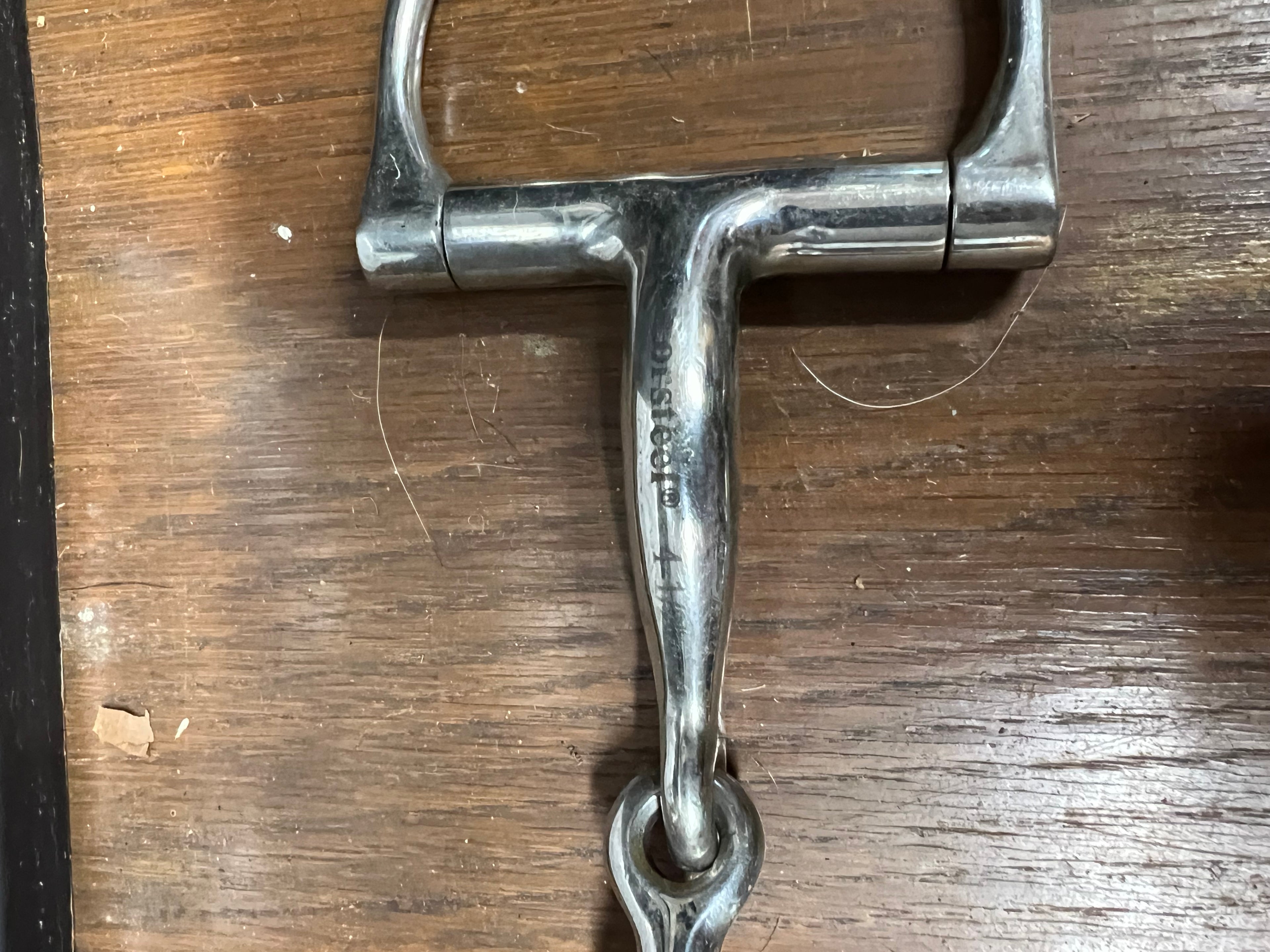 4.5" Korsteel pony Dee ring snaffle curved