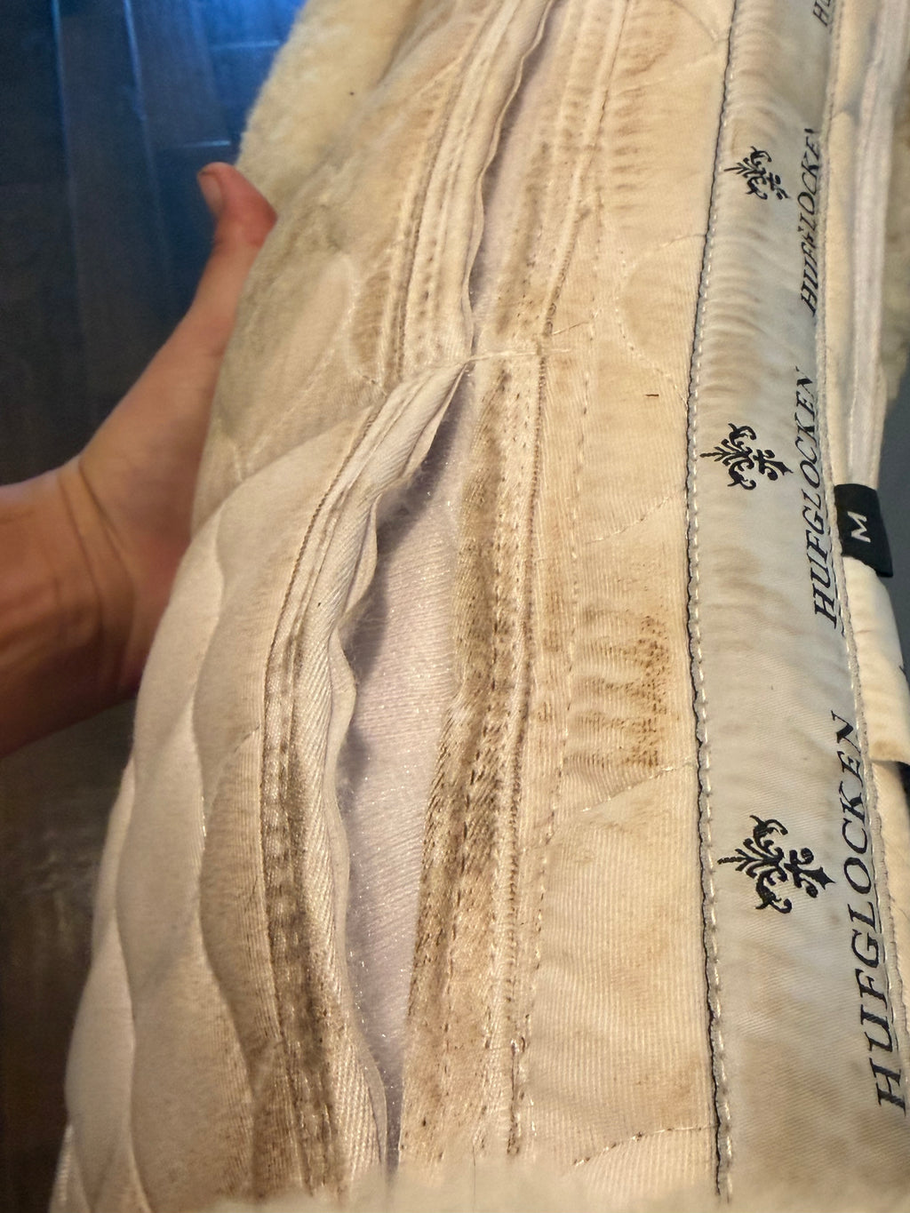 Hufglocken sheepskin shimmed Half pad