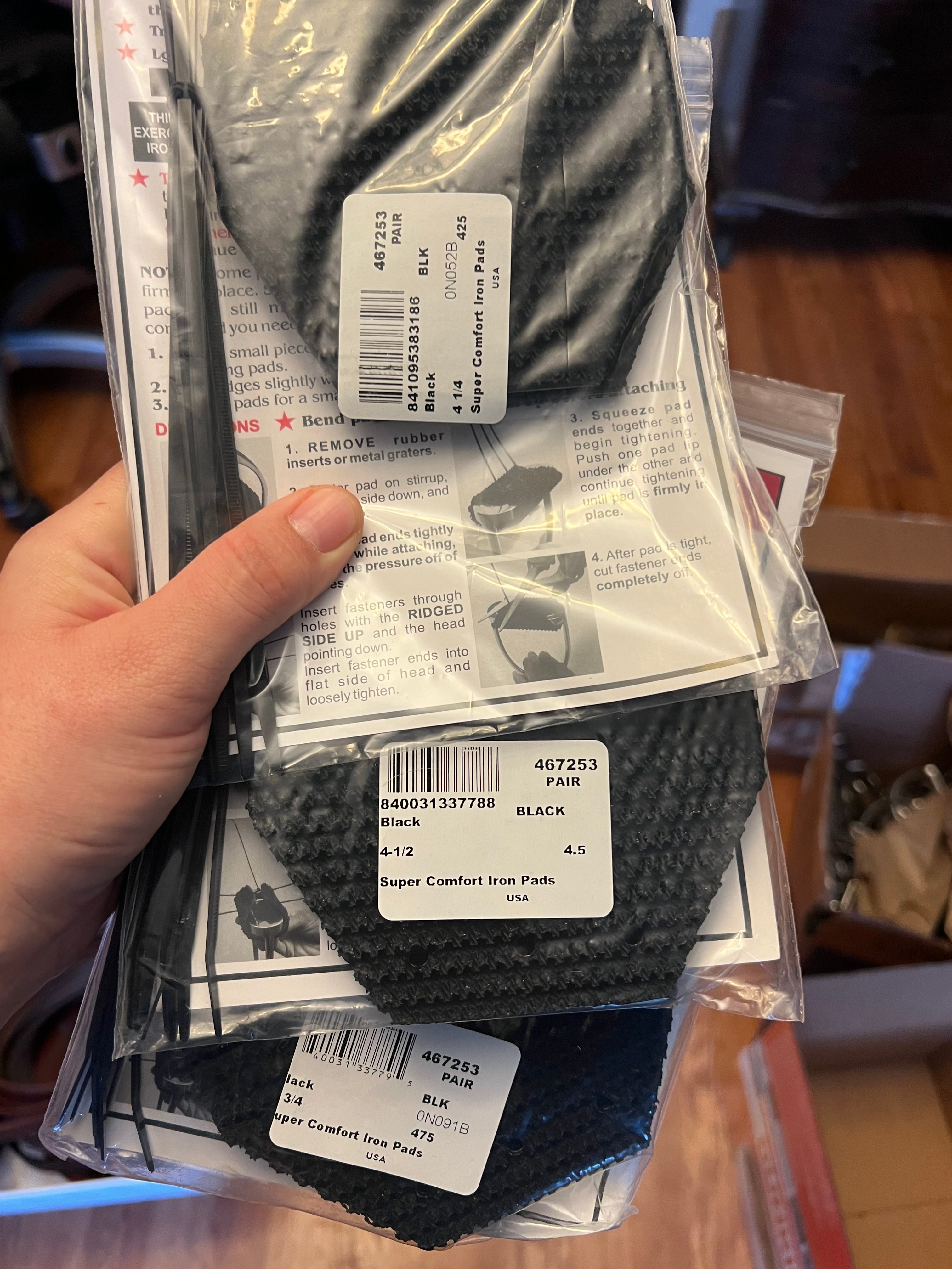 Super Comfort English Stirrup Pads Black