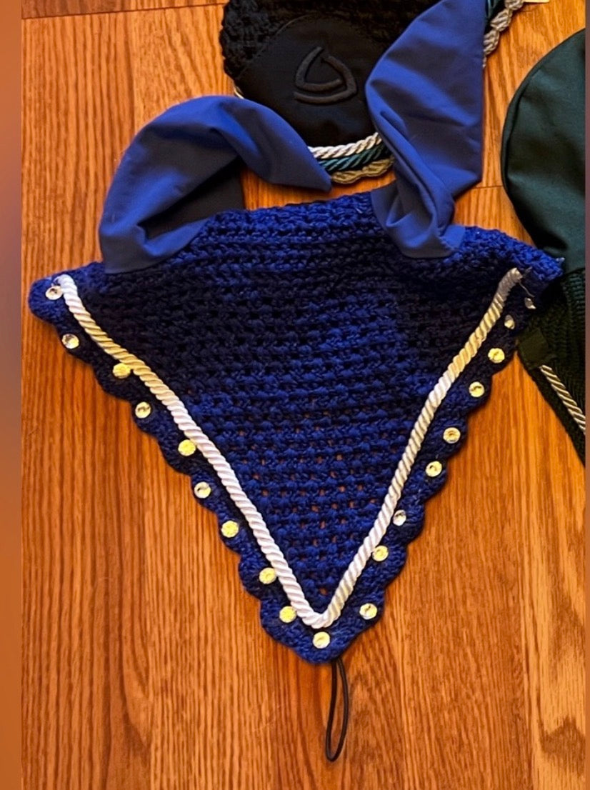 Cob fly veil used royal blue