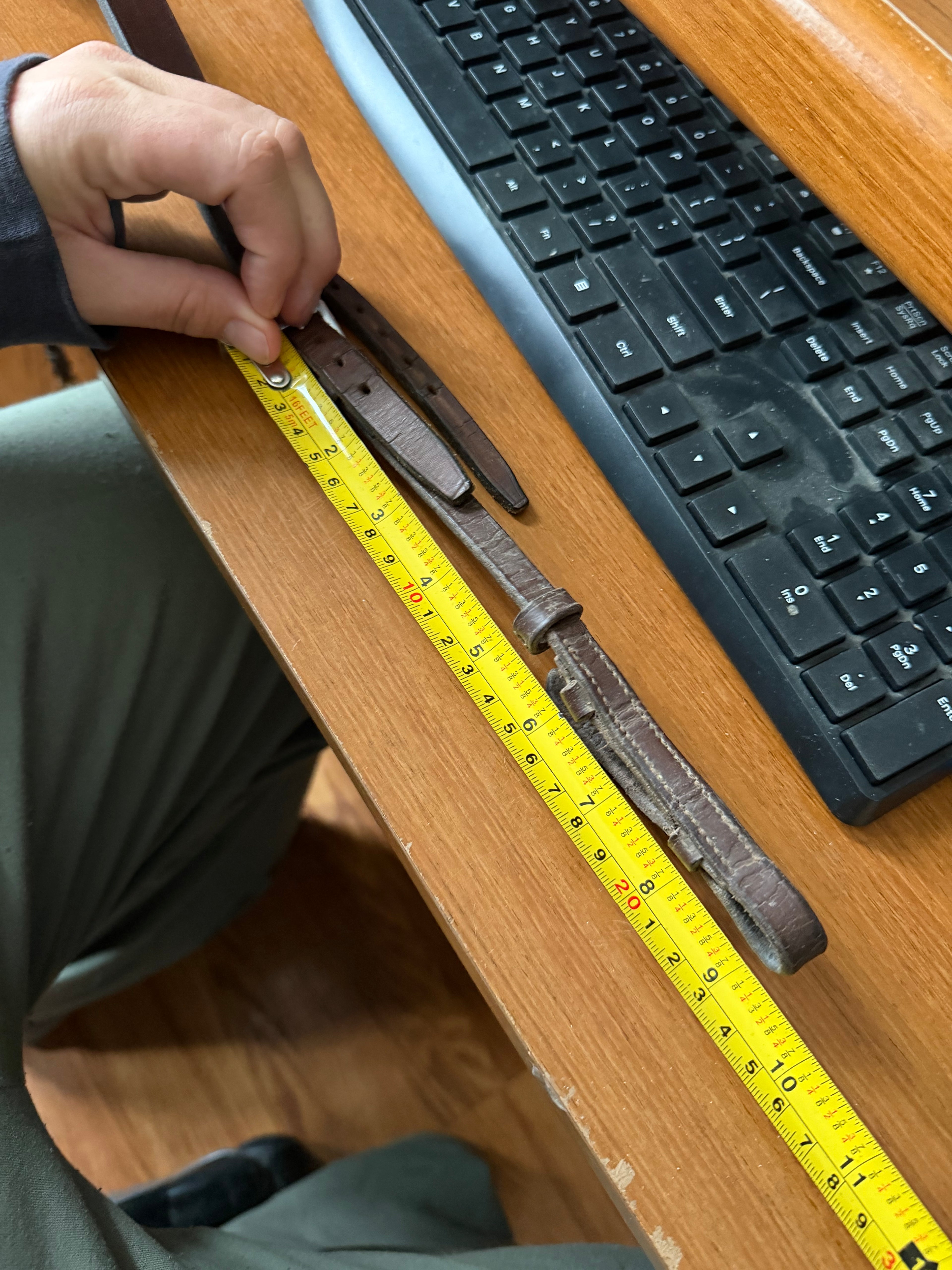 Brown pony crown piece