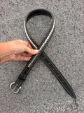 Edgewood leather show belt (black studded)