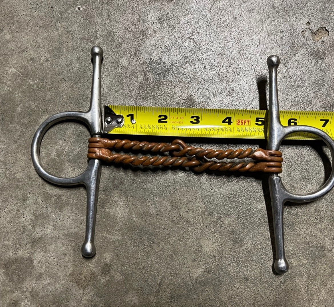 Double wire Full cheek copper bit 5"