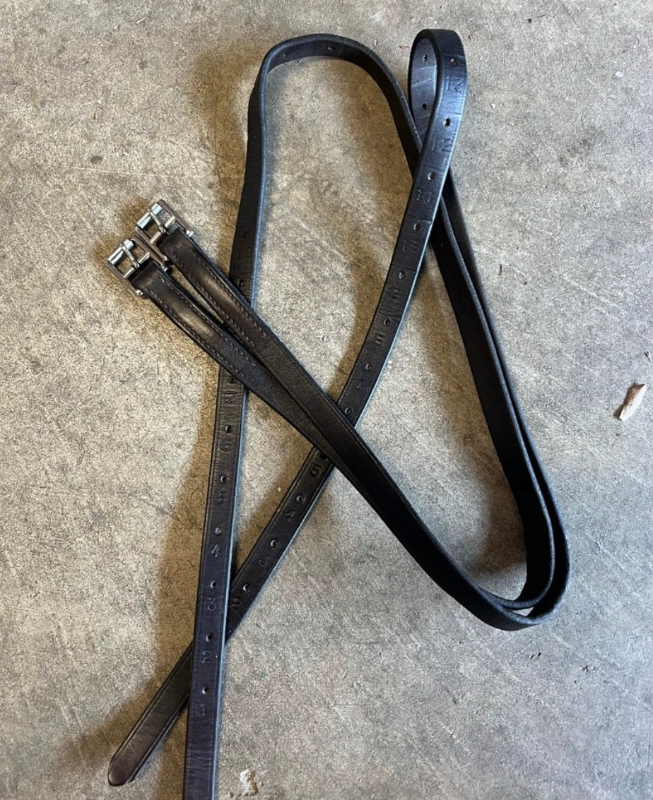 48" Brown stirrup leathers used