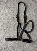 Amish made horse halter (dark brown 3/4”)