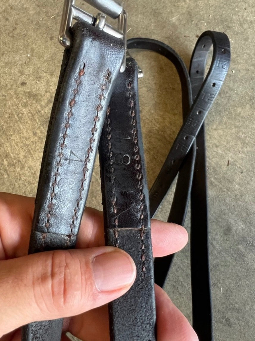 48" Brown stirrup leathers used