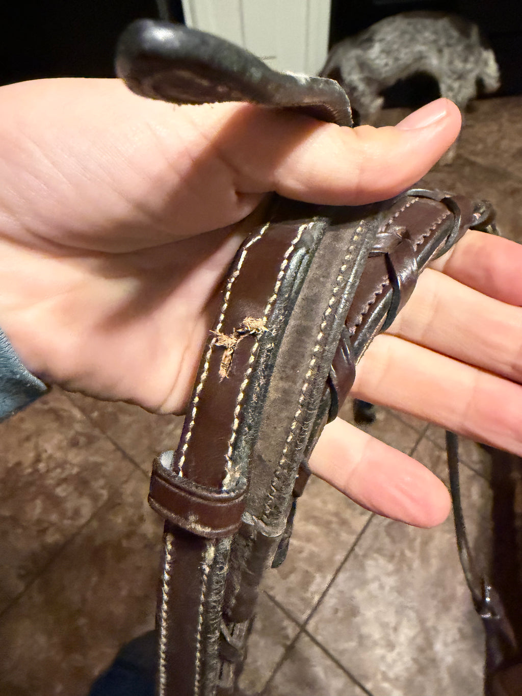 Used Red Barn rubber lined laced reins