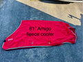 81" Amigo red fleece cooler