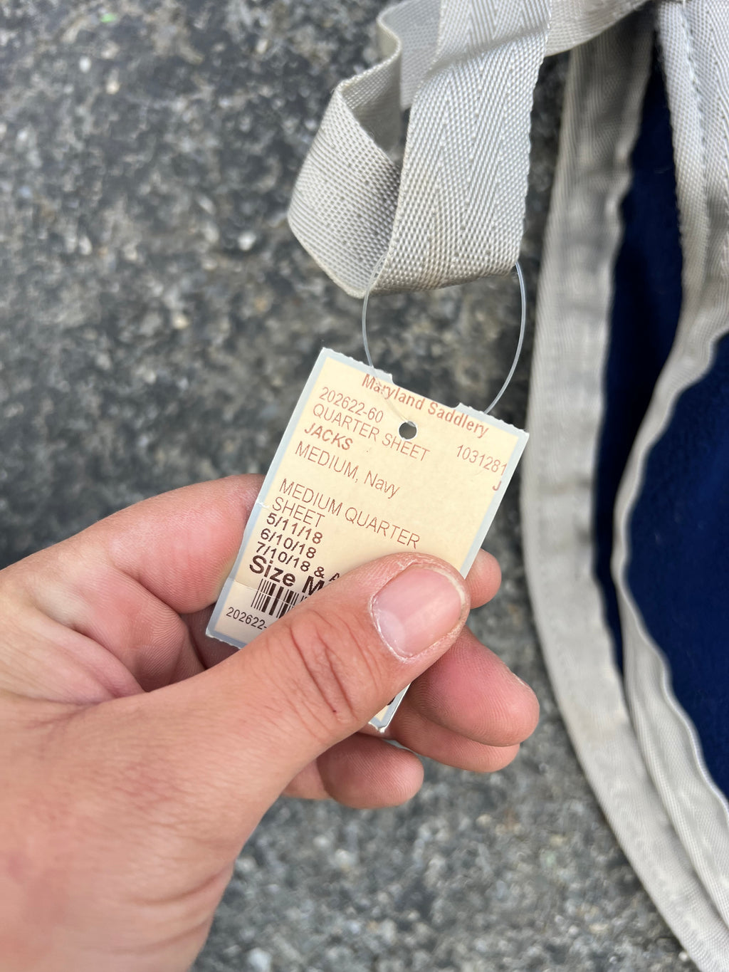 Quarter sheet -undersaddle