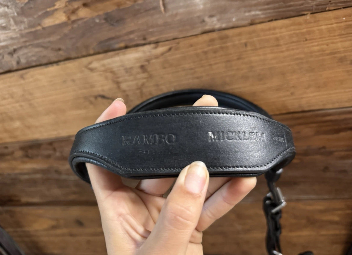 EUC Micklem black Standard horse bridle