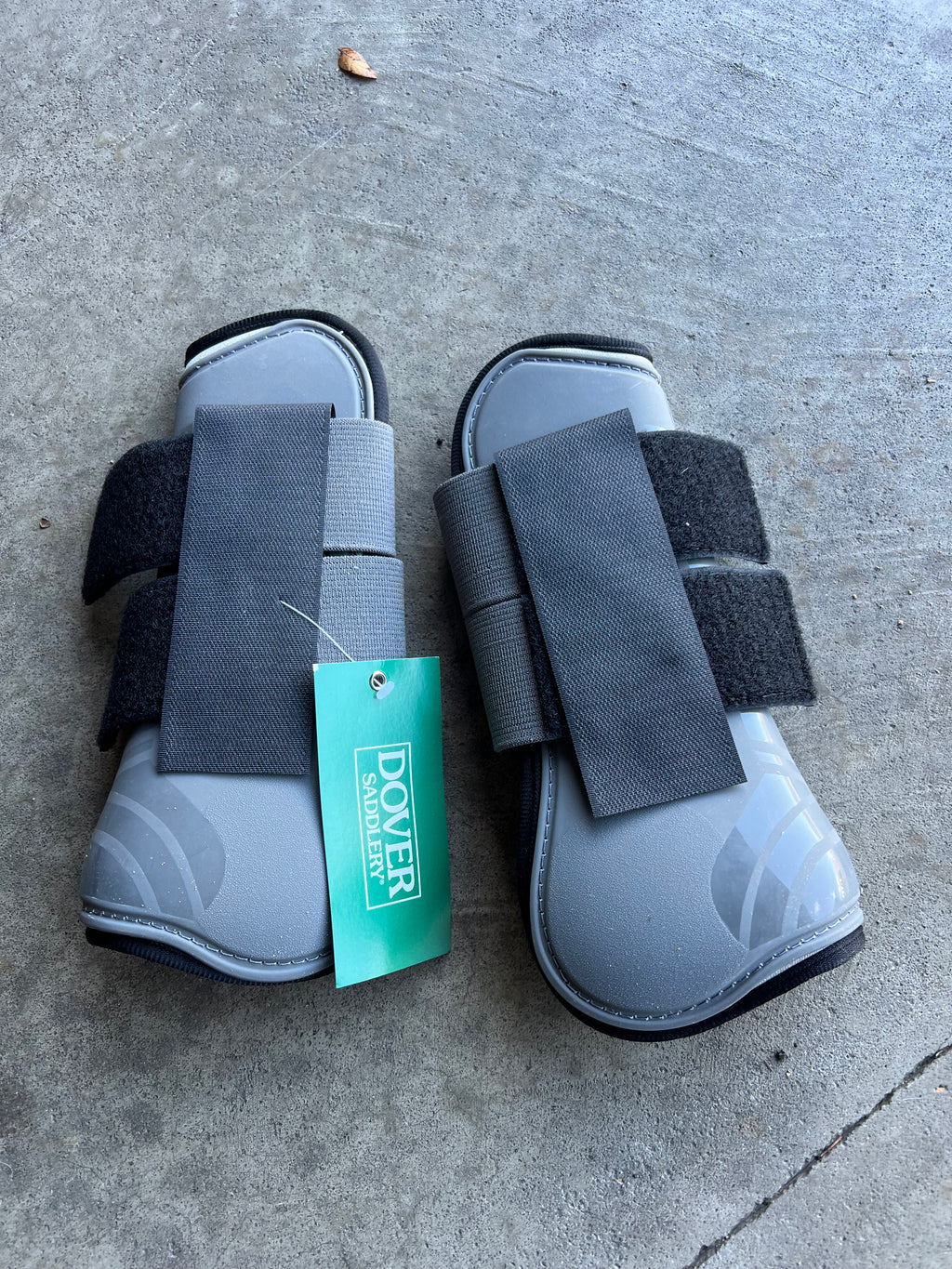 Dover open front boots grey